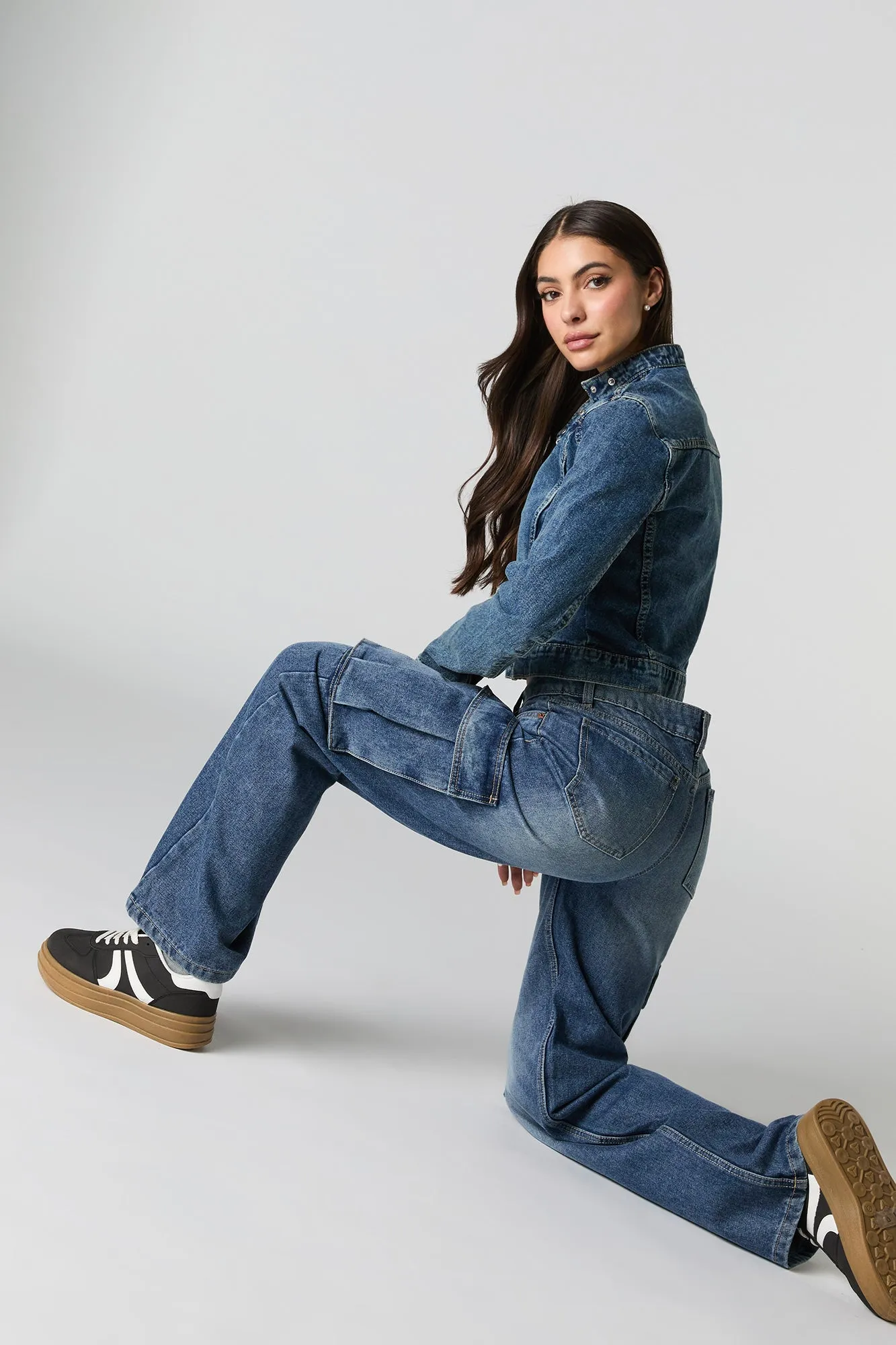 Jean cargo jambe large sold by Urban Planet