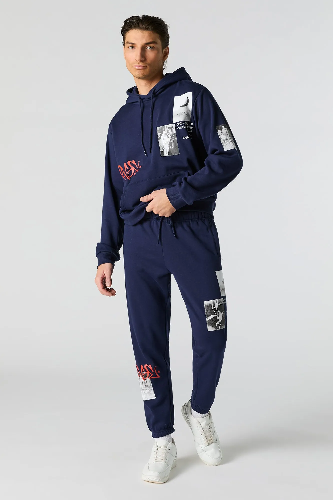 A Graffiti Graphic Fleece Jogger sold by Urban Planet product image thumbnail 2