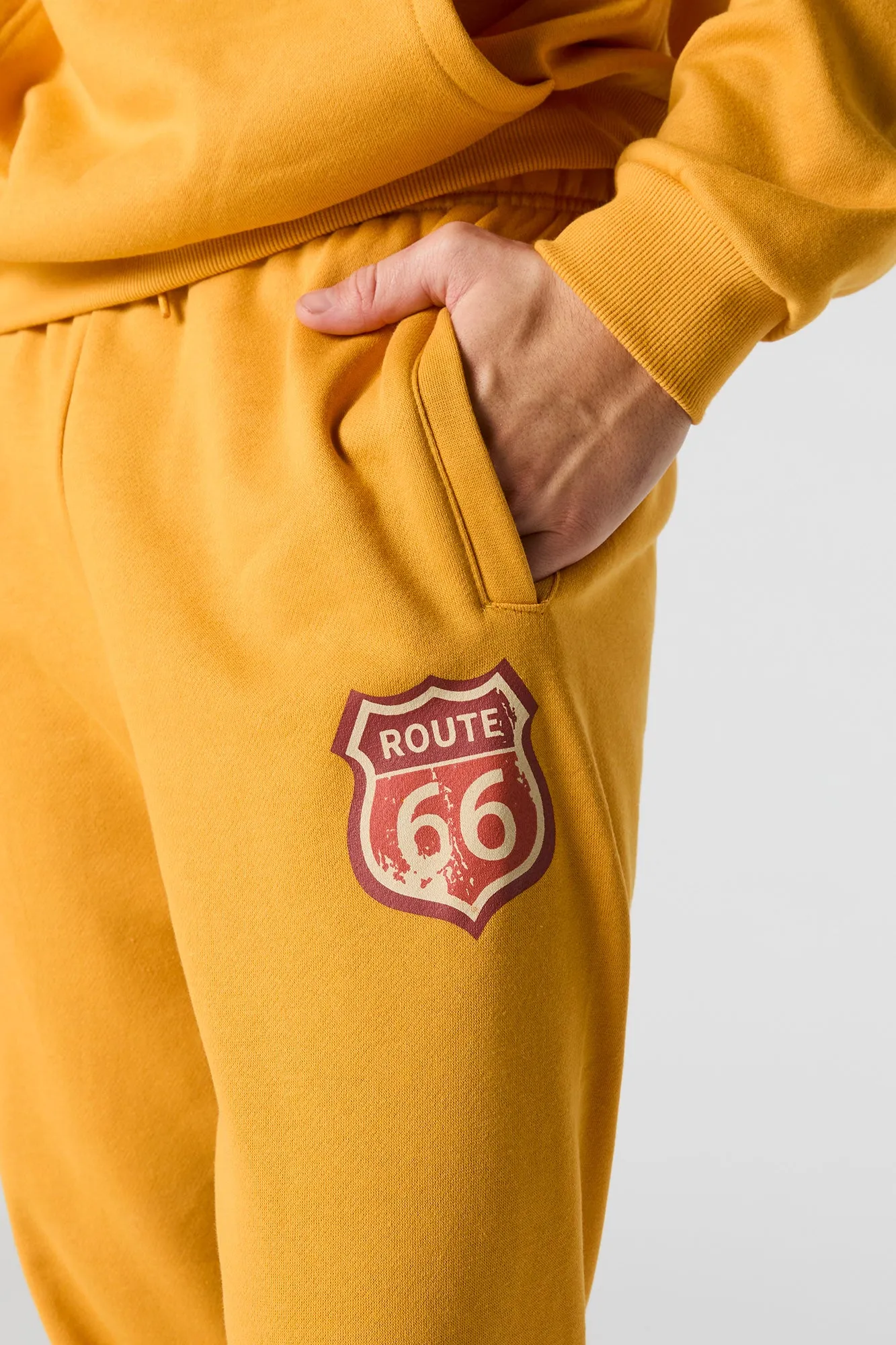 Route 66 Graphic Fleece Jogger sold by Urban Planet product image thumbnail 4