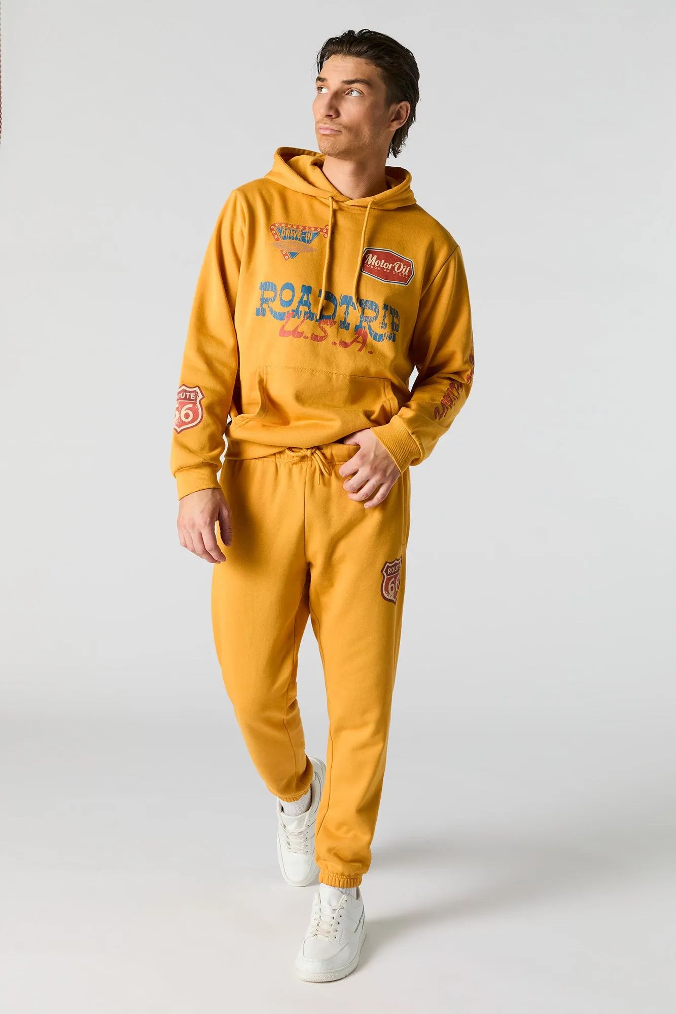 Route 66 Graphic Fleece Jogger sold by Urban Planet product image thumbnail 2