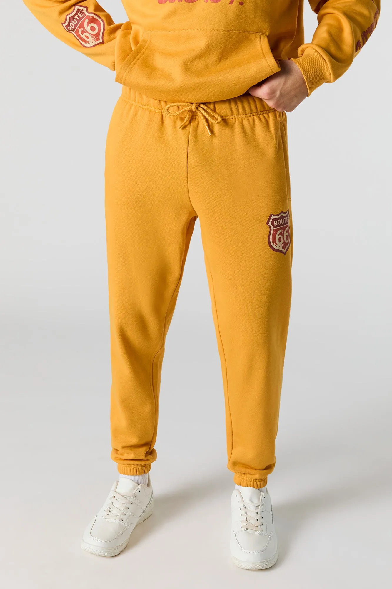 Route 66 Graphic Fleece Jogger sold by Urban Planet