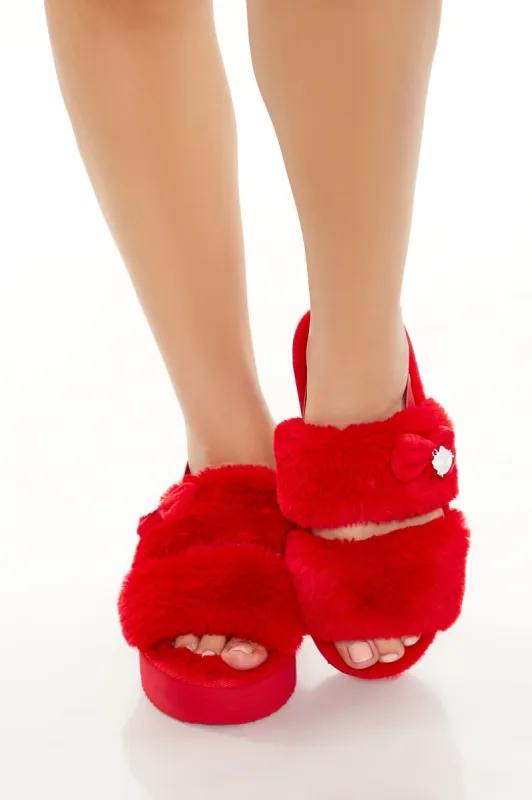 Hello Kitty Faux Fur Slippers sold by Urban Planet