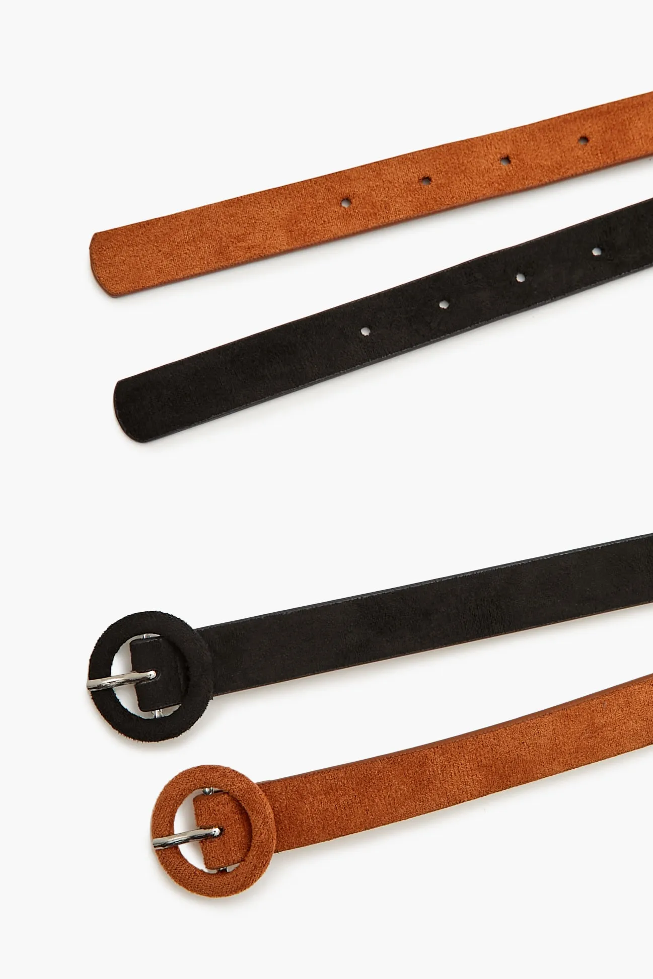 Faux Suede Thin Belt Set (2 Pcs) sold by Urban Planet product image thumbnail 2
