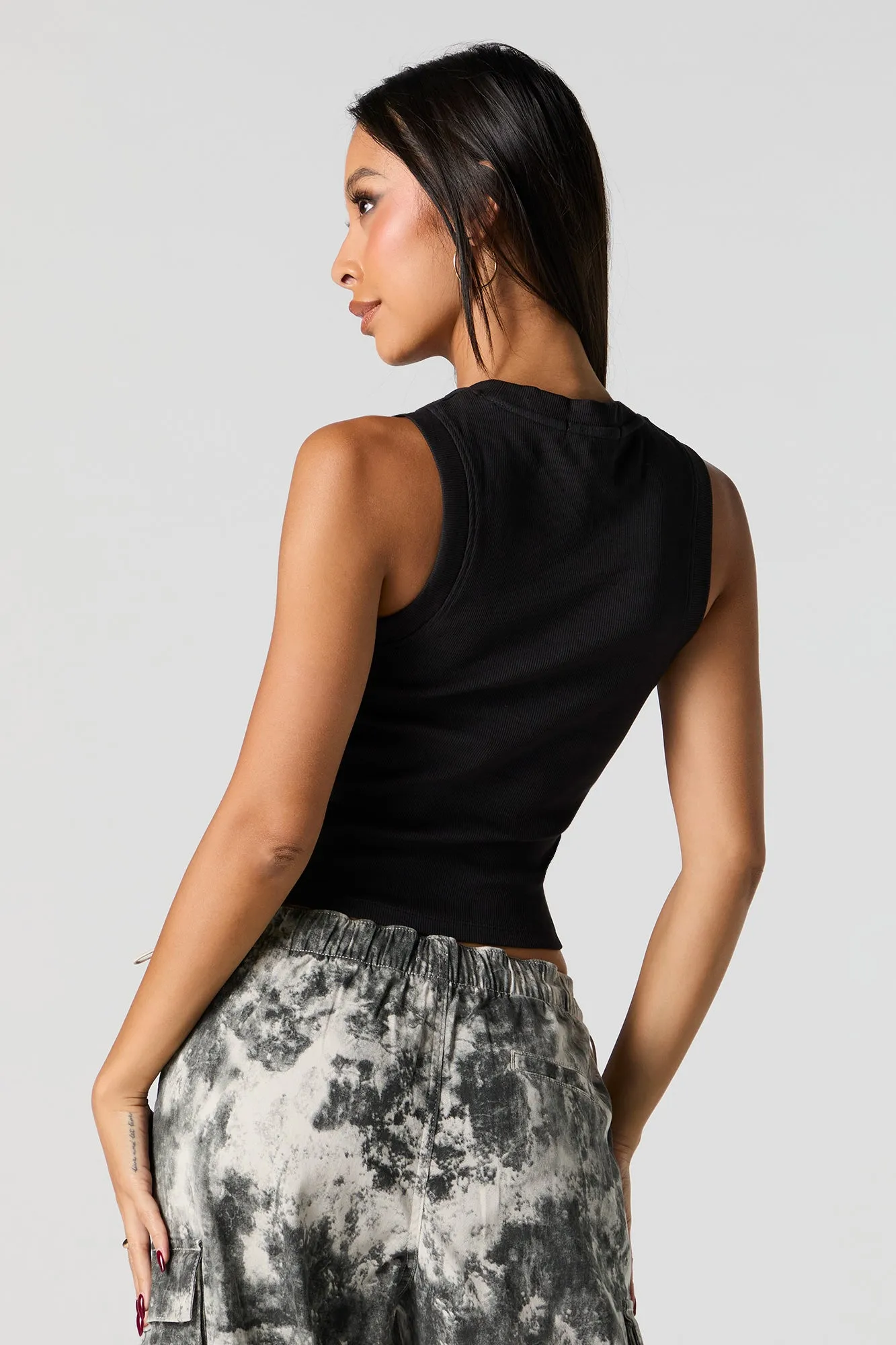 Ribbed Crewneck Cropped Tank sold by Urban Planet product image thumbnail 5