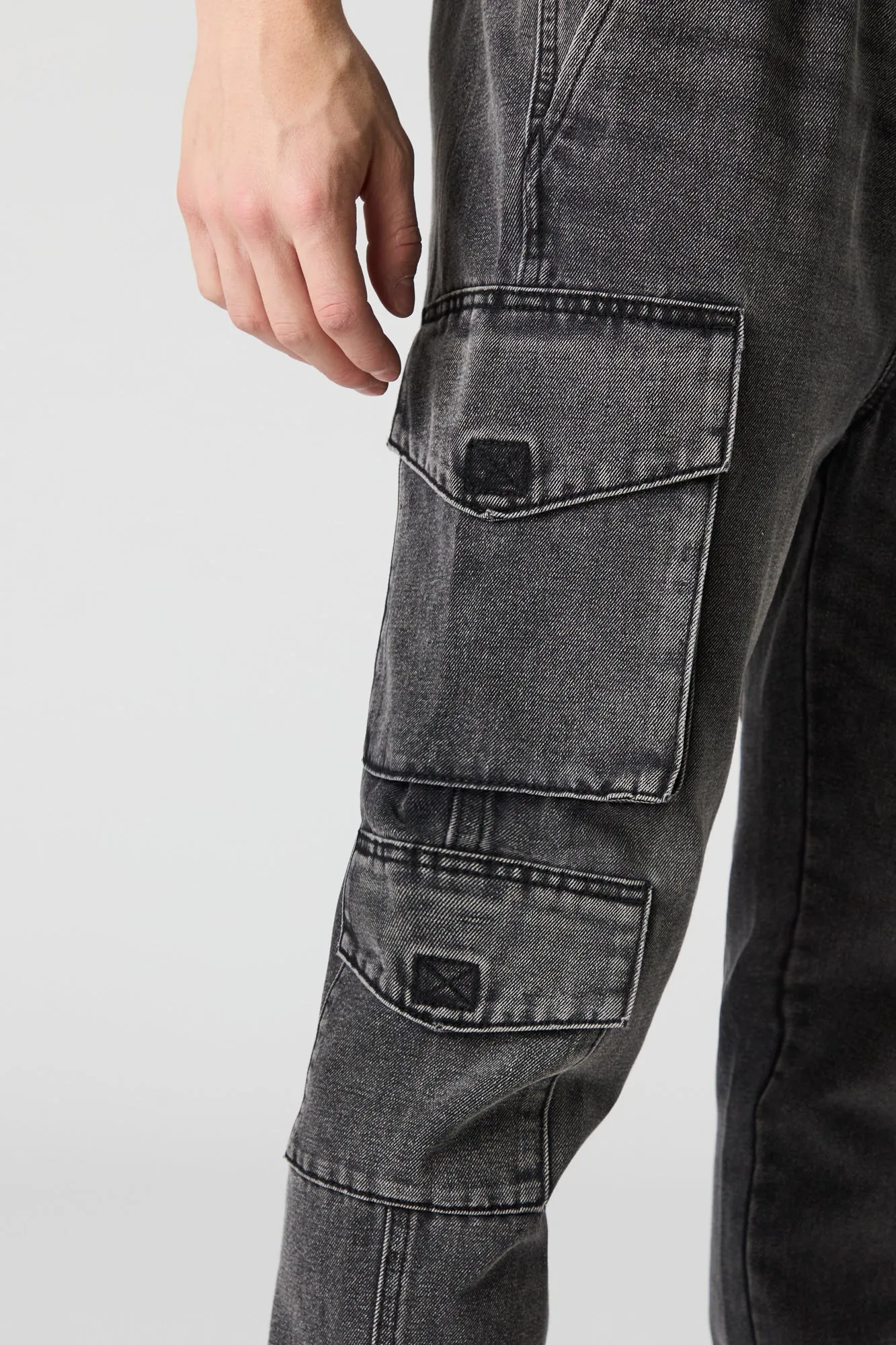 Jogger cargo en denim avec poches multiples sold by Urban Planet product image thumbnail 4