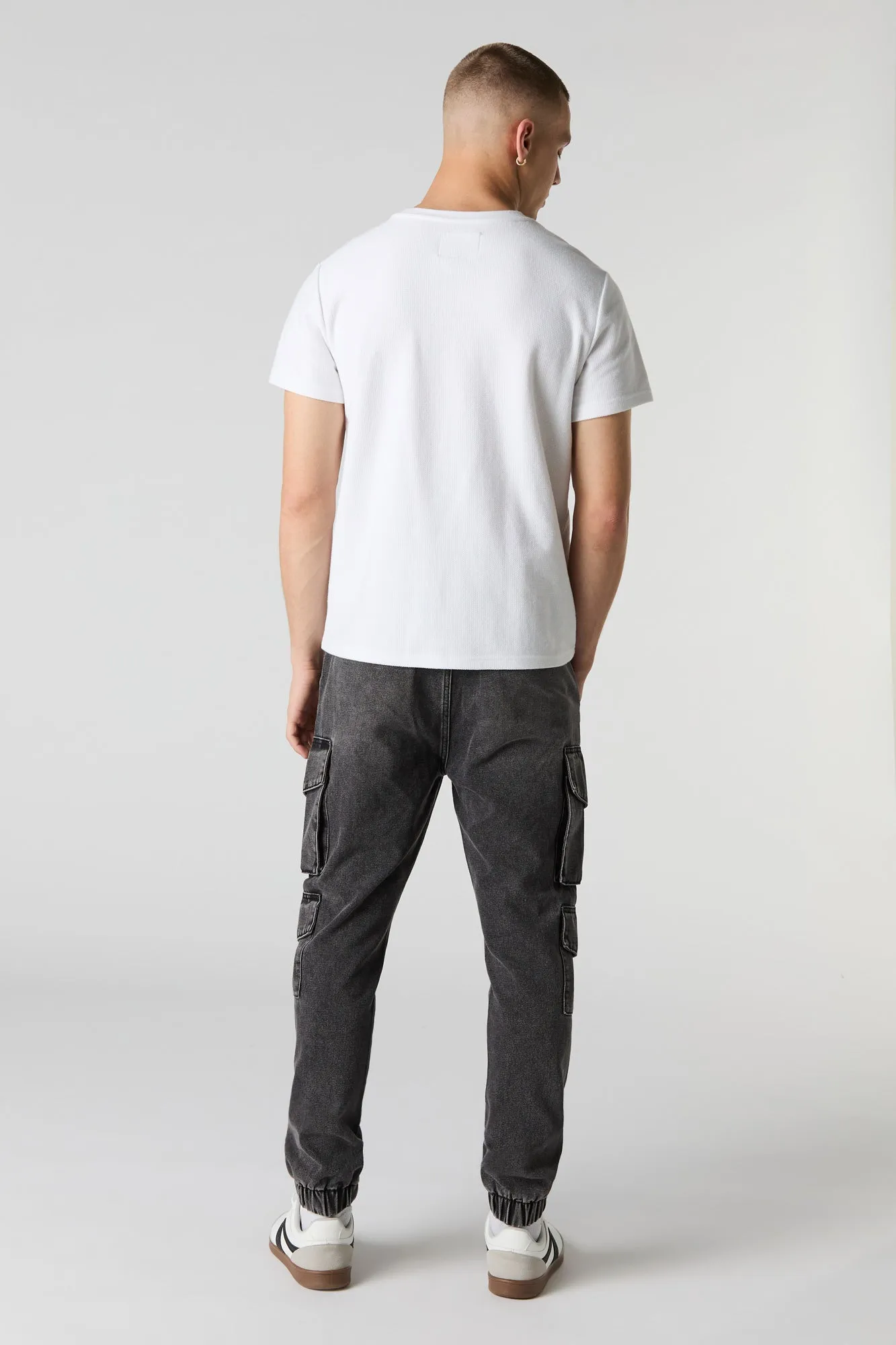 Jogger cargo en denim avec poches multiples sold by Urban Planet product image thumbnail 3