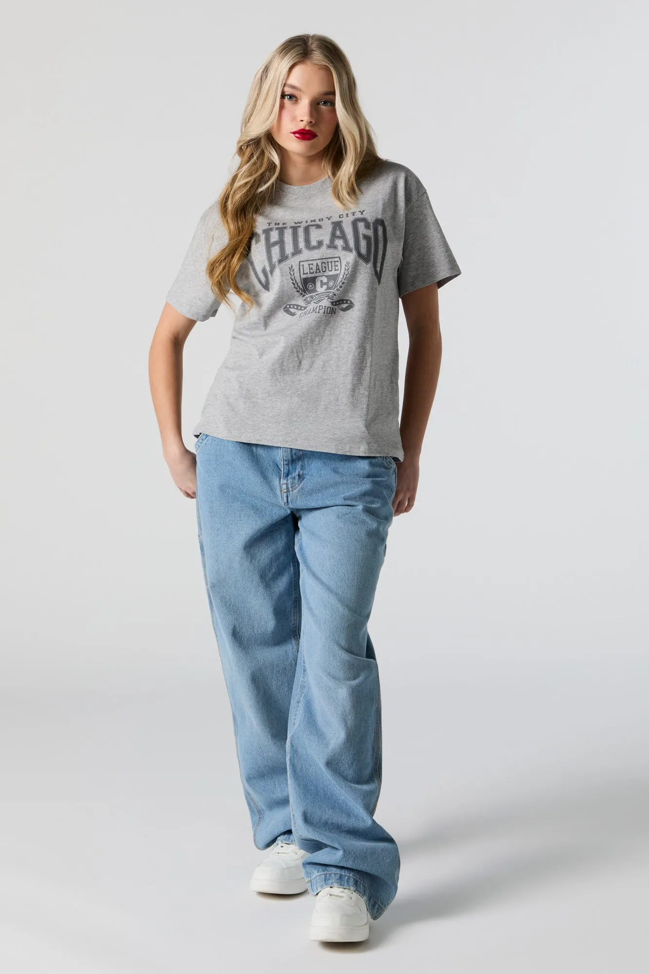 Chicago Graphic Boyfriend T-Shirt sold by Urban Planet product image thumbnail 3