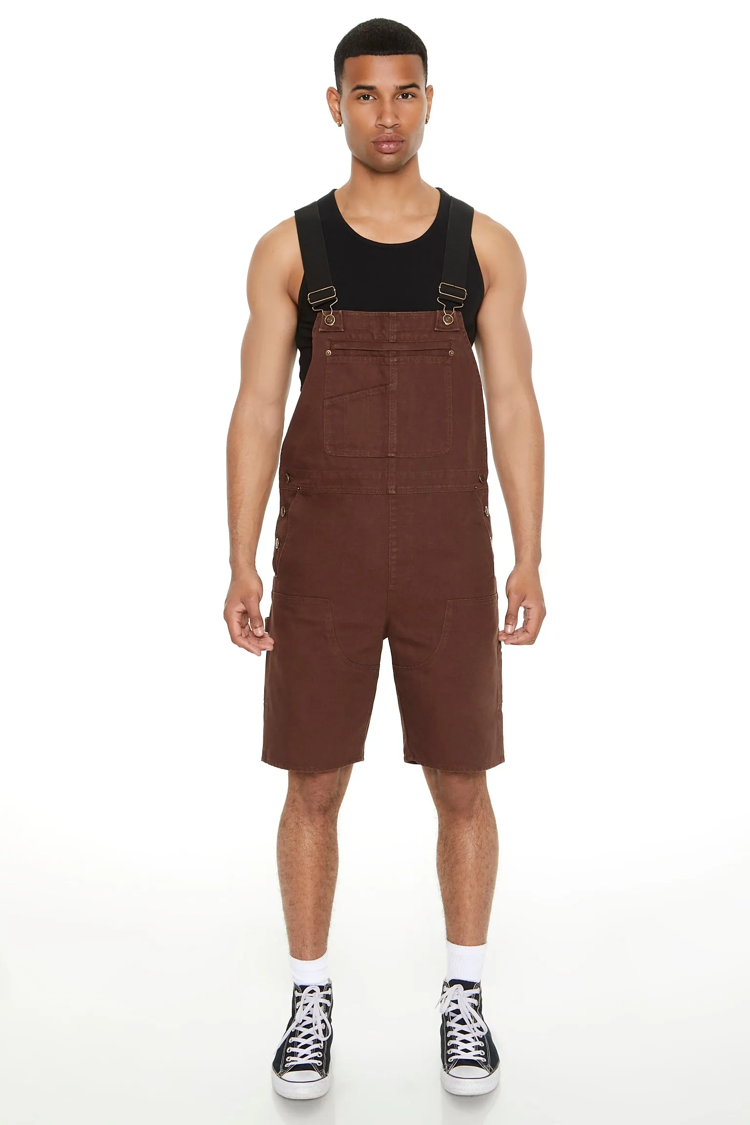 Salopette-short en sergé avec blocs de couleurs sold by Urban Planet