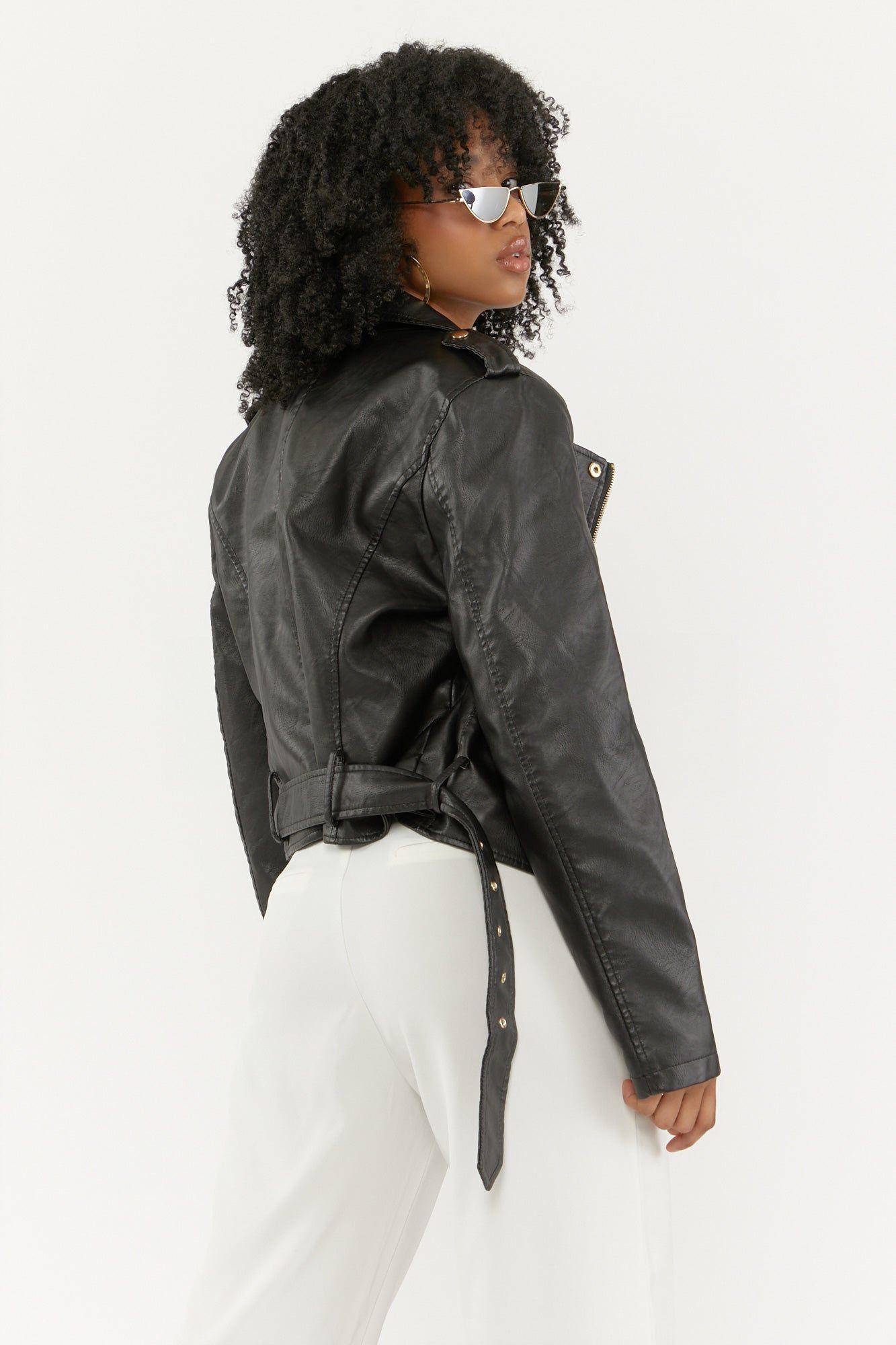 Blouson en similicuir avec ceinture sold by Urban Planet product image thumbnail 3