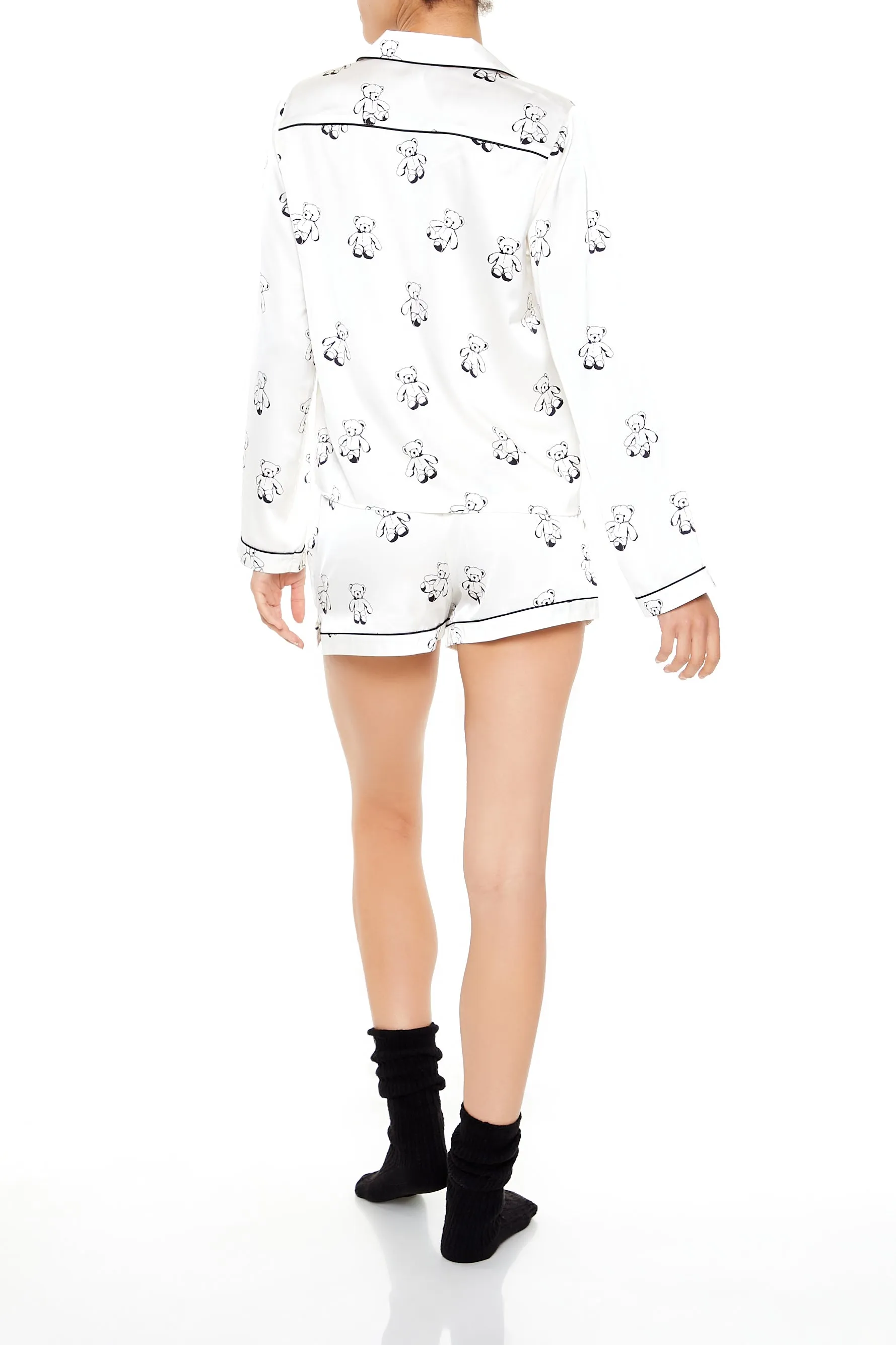 Teddy Bear Shirt & Short 2 Piece Pajama Set sold by Urban Planet product image thumbnail 2