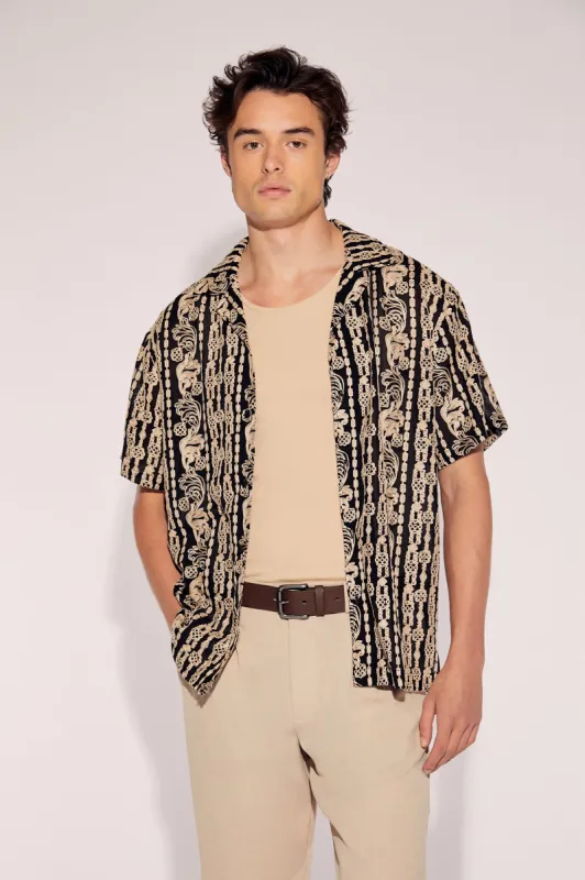 Chain Stitched Button-Up Top sold by Urban Planet