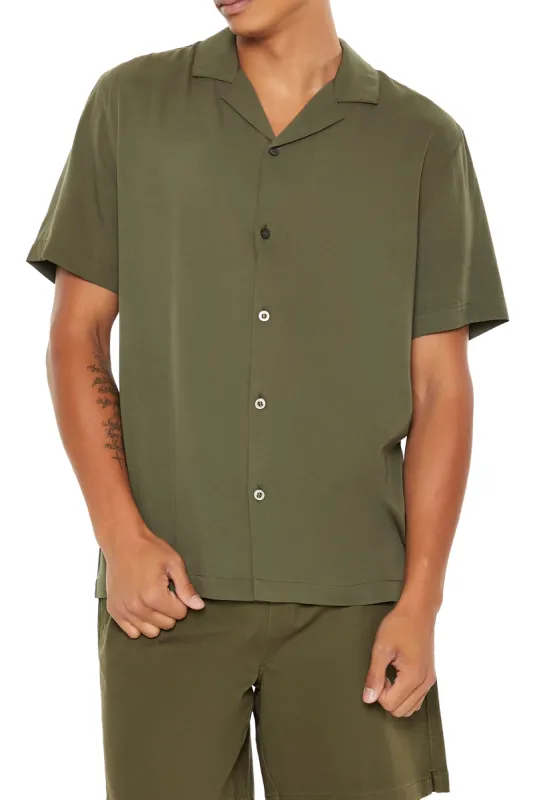 Solid Button-Up Short Sleeve Top sold by Urban Planet