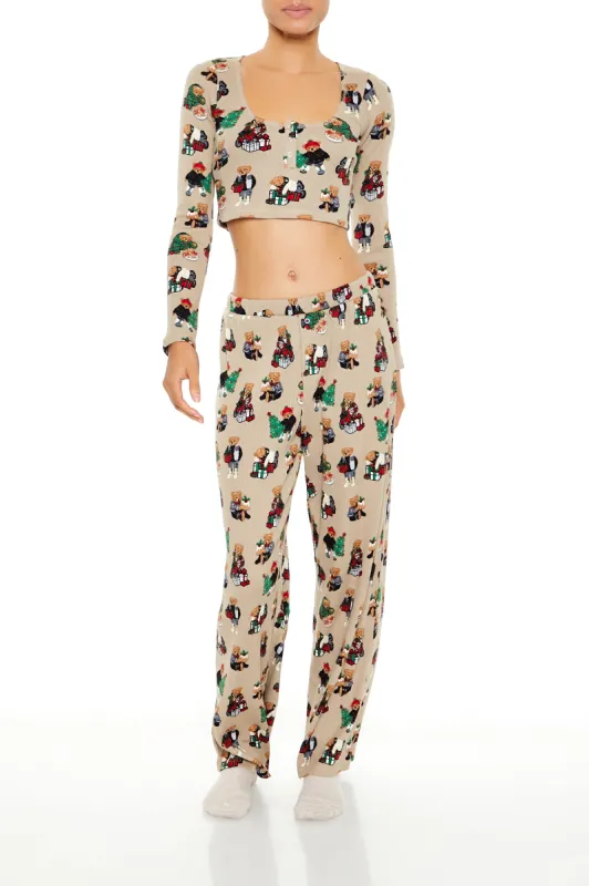 Pantalon de pyjama à imprimé Ourson de Noël sold by Urban Planet