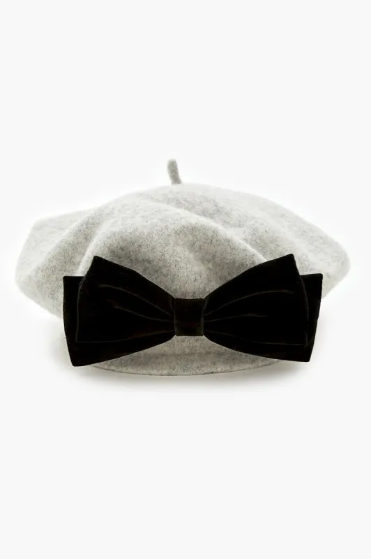 Velvet Bow Beret sold by Urban Planet