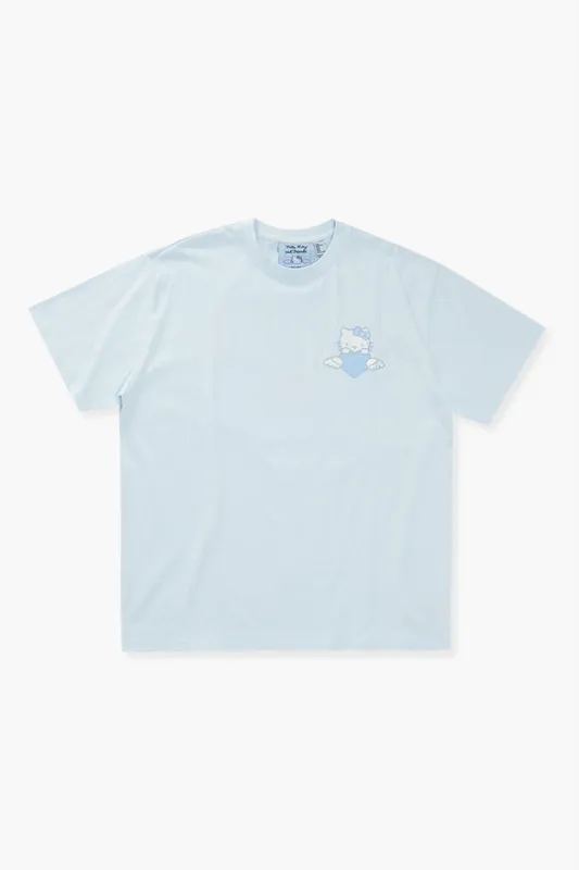 Embroidered Angel Hello Kitty Crewneck T-Shirt sold by Urban Planet