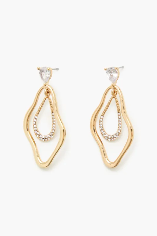 Abstract Hoop Drop Earrings sold by Urban Planet