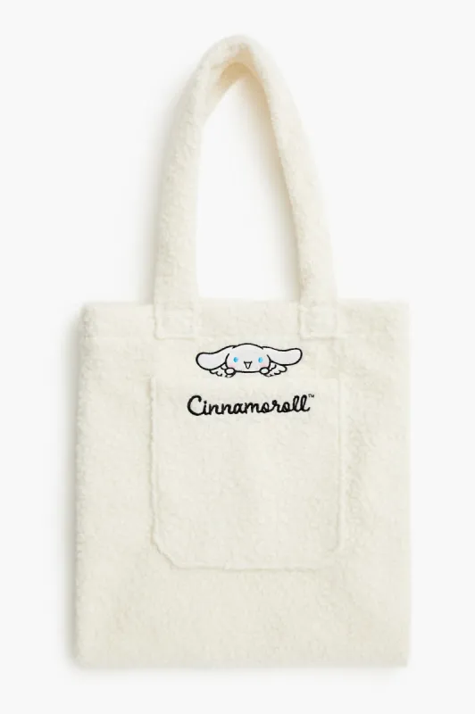 Faux Shearling Cinnamoroll Tote Bag sold by Urban Planet