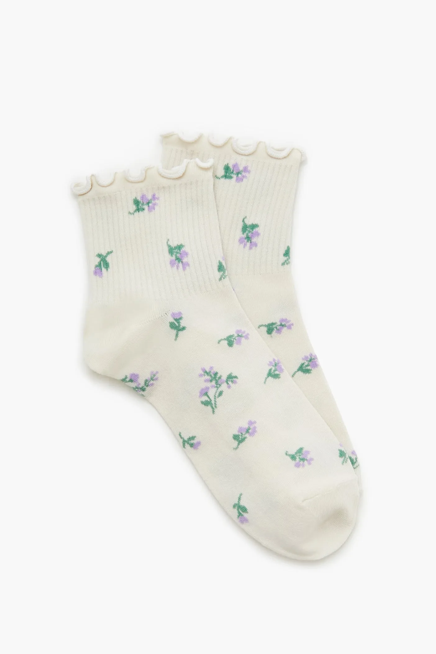 Socquettes fleuries sold by Urban Planet product image thumbnail 2