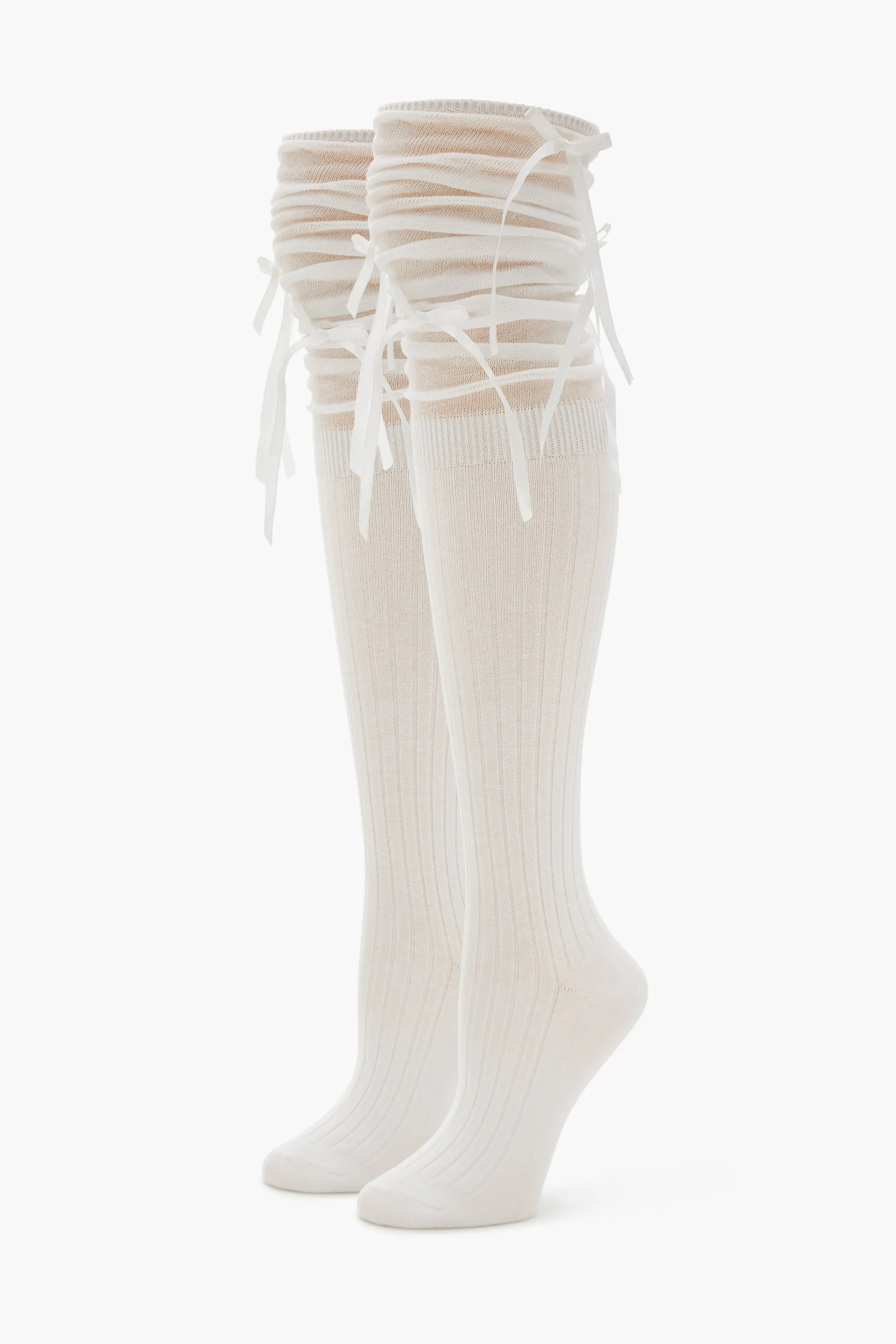 Bow Over-the-Knee Socks sold by Urban Planet