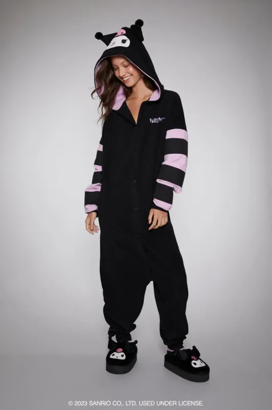 Fleece Kuromi Pajama Jumpsuit sold by Urban Planet