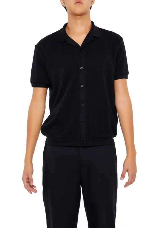 Cable Knit Button-Up Top sold by Urban Planet