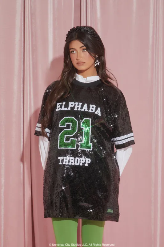 Minirobe en tricot de jersey à imprimé Wicked Elphaba sold by Urban Planet
