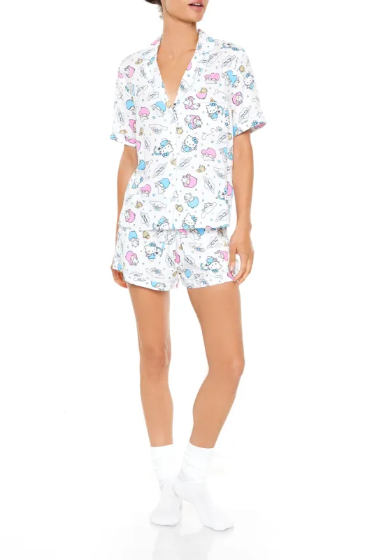 Ensemble pyjama avec haut à imprimé Hello Kitty & Friends et short sold by Urban Planet