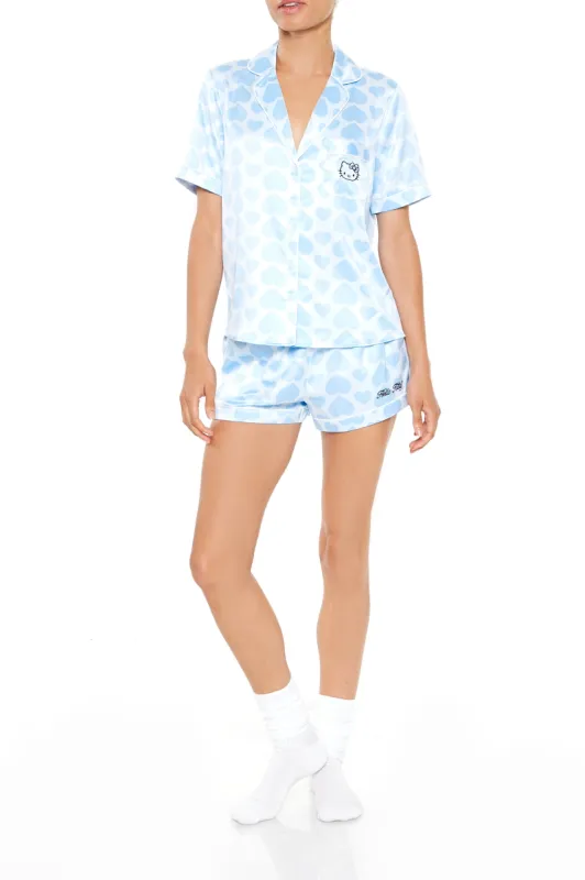 Hello Kitty Heart Print Top & Short 2 Piece Pajama Set sold by Urban Planet
