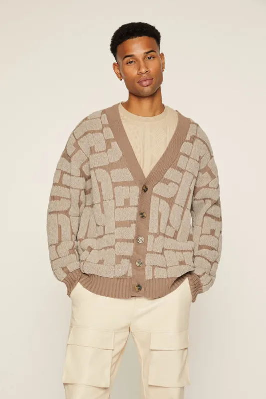 Cardigan en tricot avec motif géométrique sold by Urban Planet