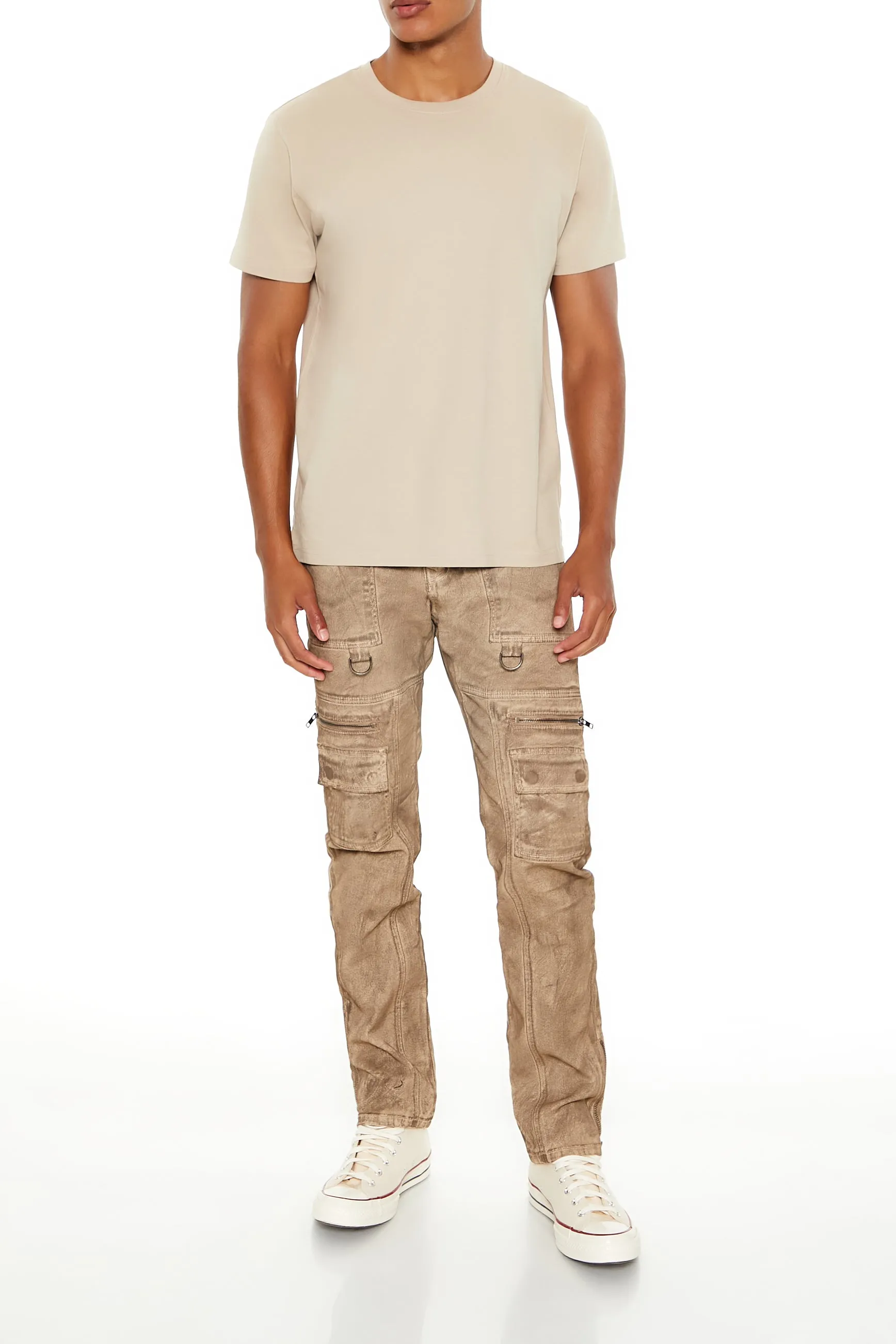 Jean cargo mince délavé à l'huile sold by Urban Planet product image thumbnail 2