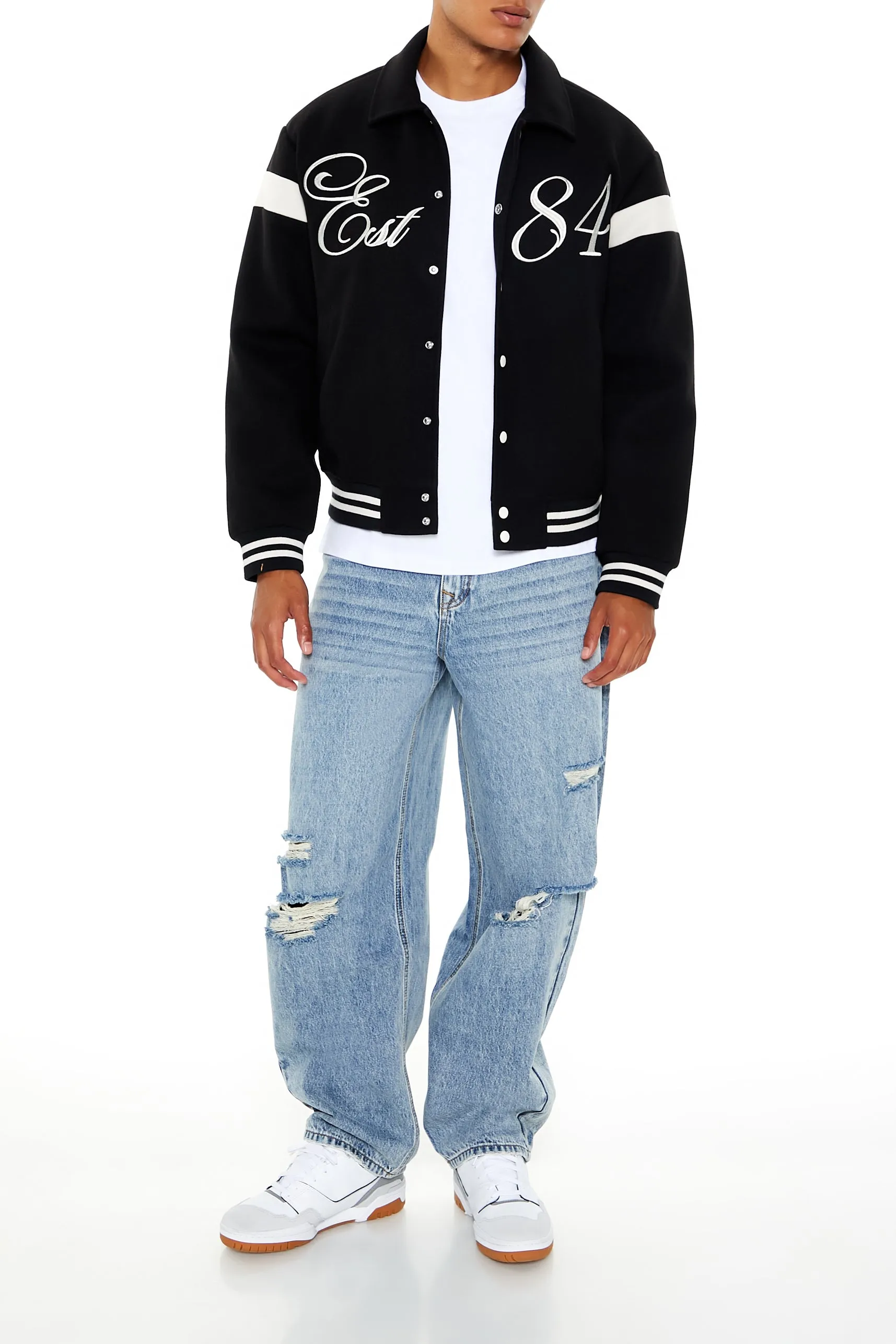 Blouson Letterman aviateur à imprimé Est 84 sold by Urban Planet product image thumbnail 3