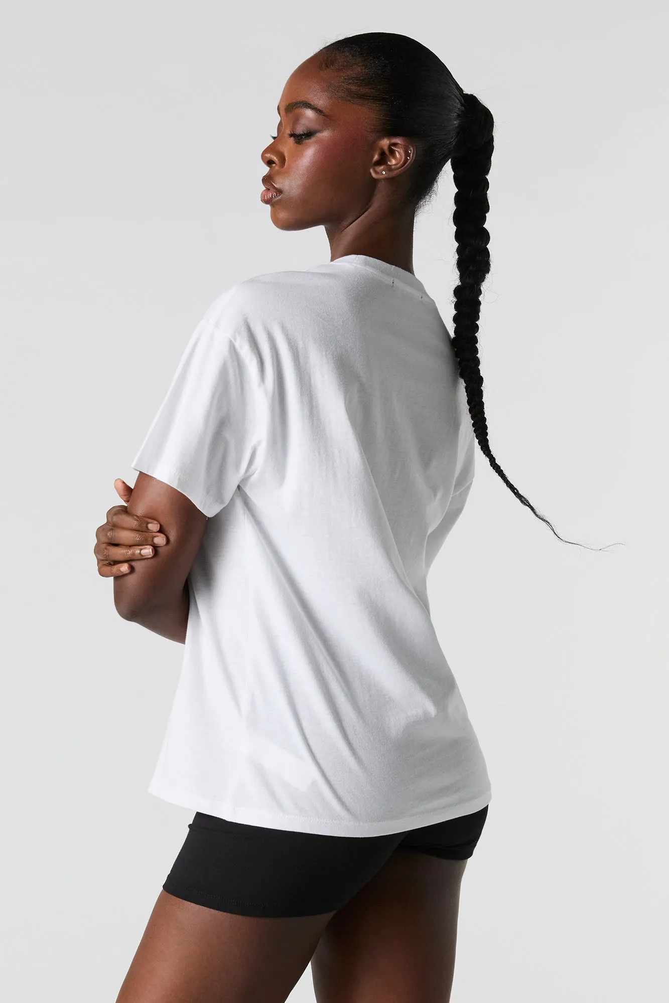 T-shirt de coupe garçonne à imprimé 76 sold by Urban Planet product image thumbnail 3