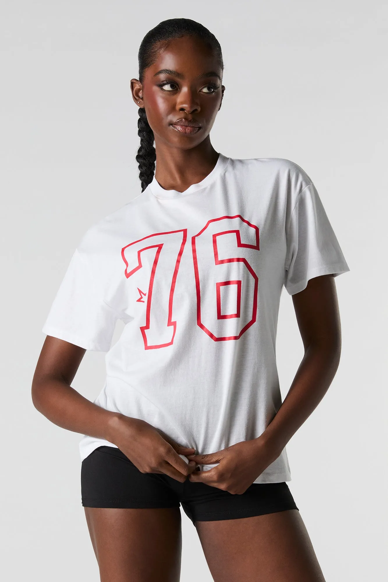 T-shirt de coupe garçonne à imprimé 76 sold by Urban Planet product image thumbnail 2