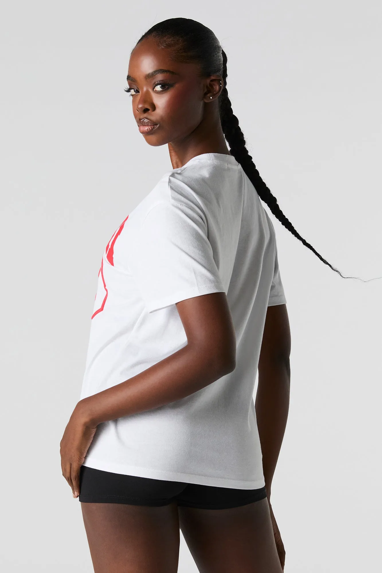 T-shirt de coupe garçonne à imprimé Miami 03 sold by Urban Planet product image thumbnail 2