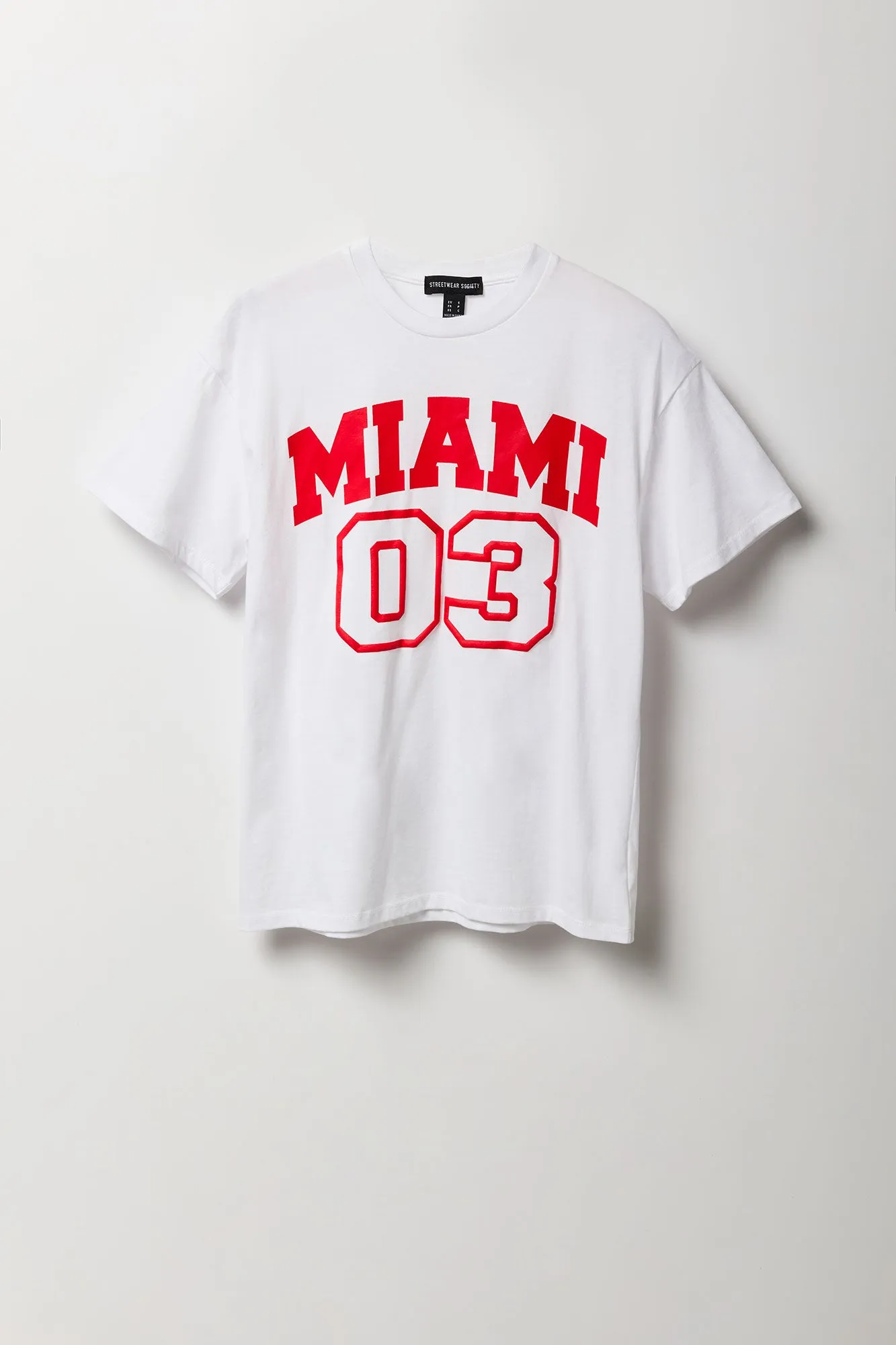 T-shirt de coupe garçonne à imprimé Miami 03 sold by Urban Planet product image thumbnail 4