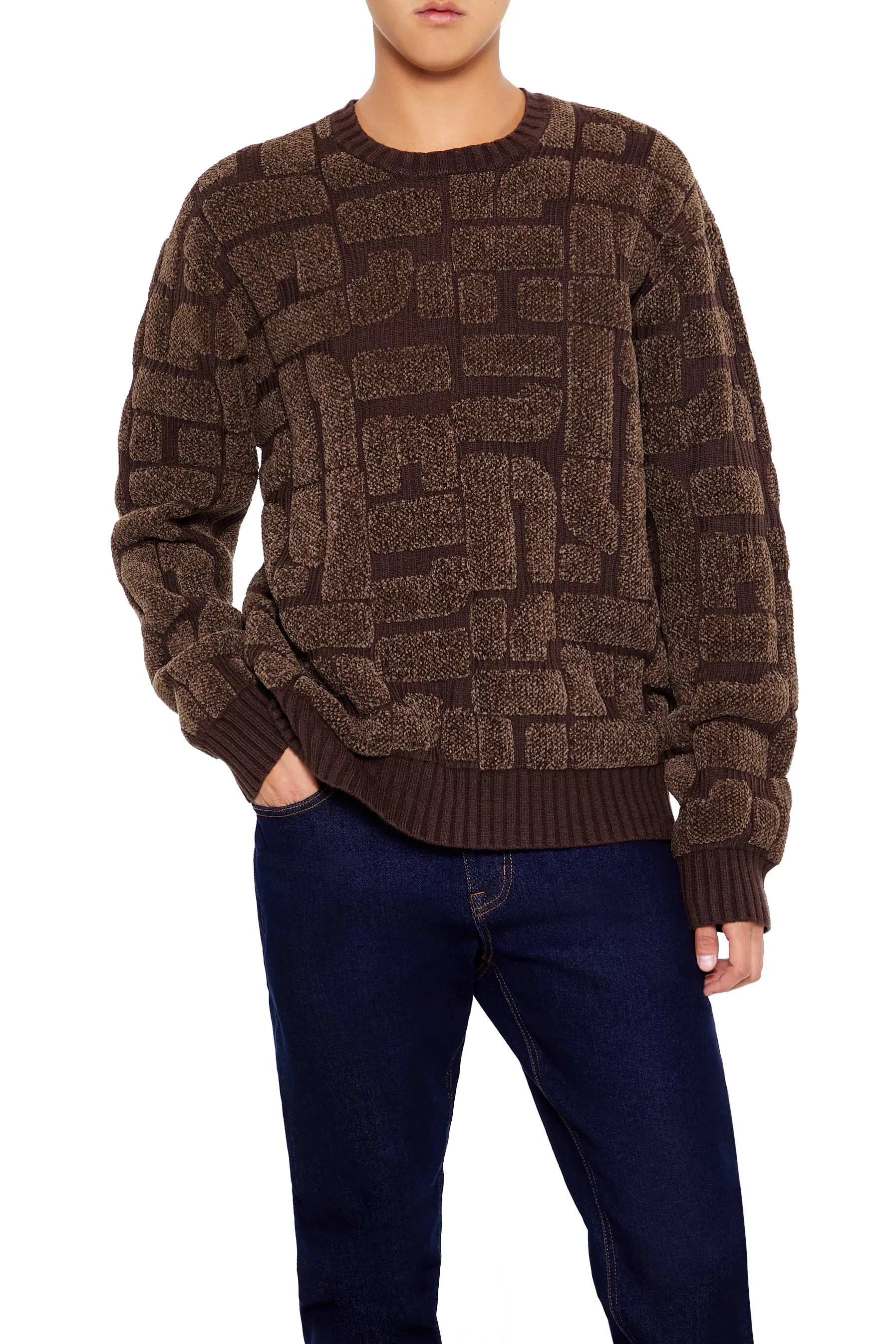 Chandail ras du cou avec motif géométriquee sold by Urban Planet