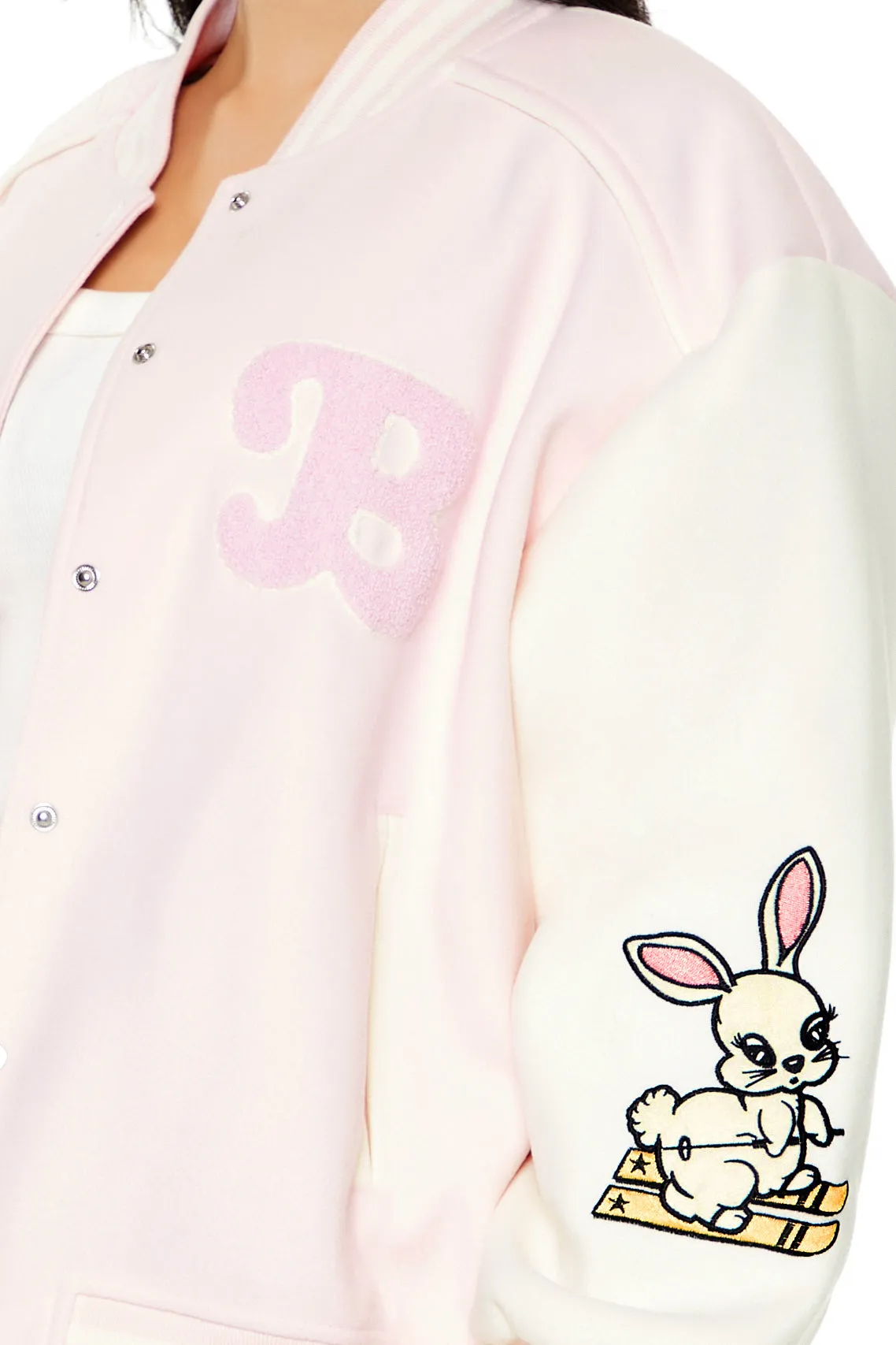 Bunny Letterman Bomber Jacket sold by Urban Planet product image thumbnail 4