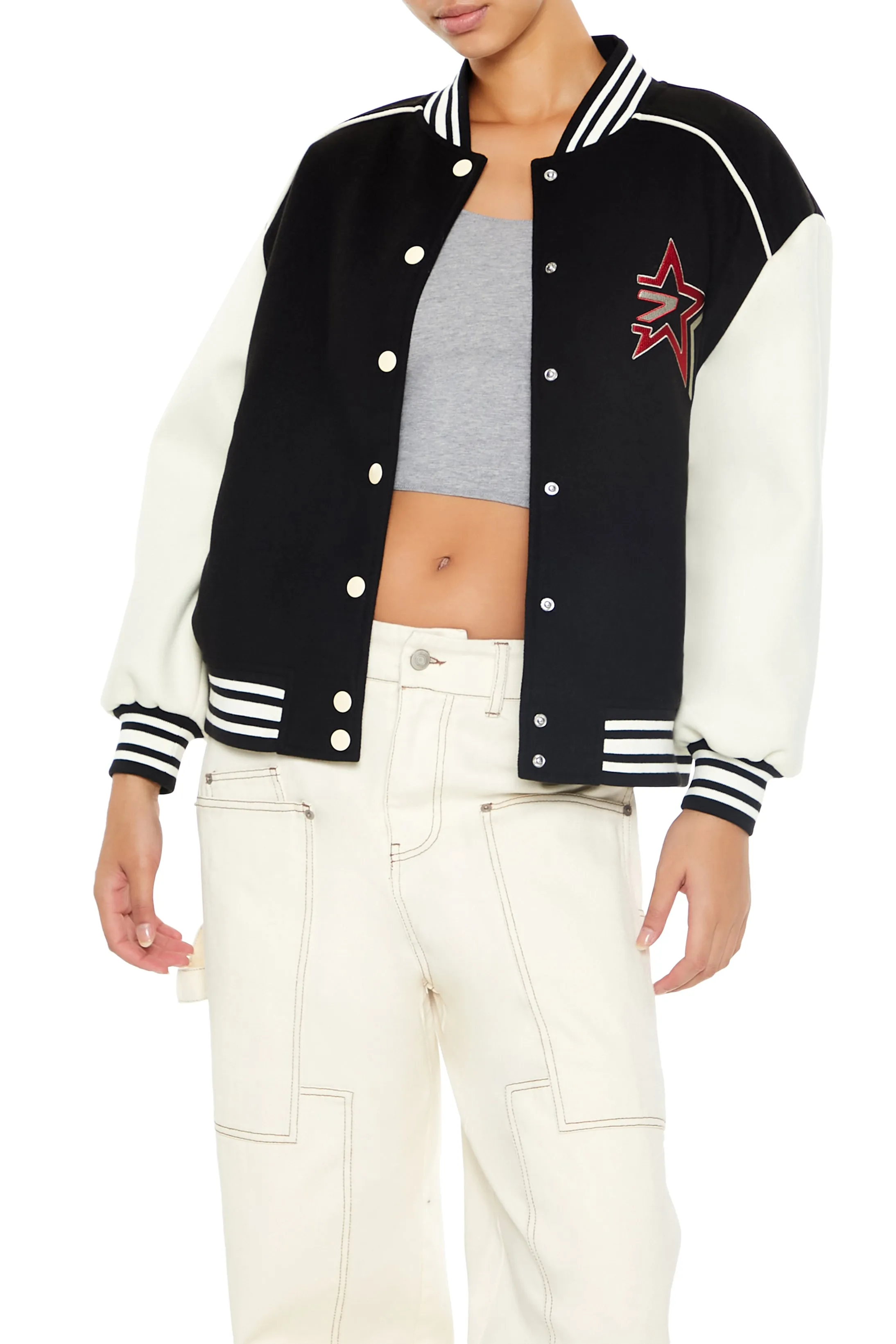 Star Girl Varsity Letterman Jacket sold by Urban Planet product image thumbnail 2