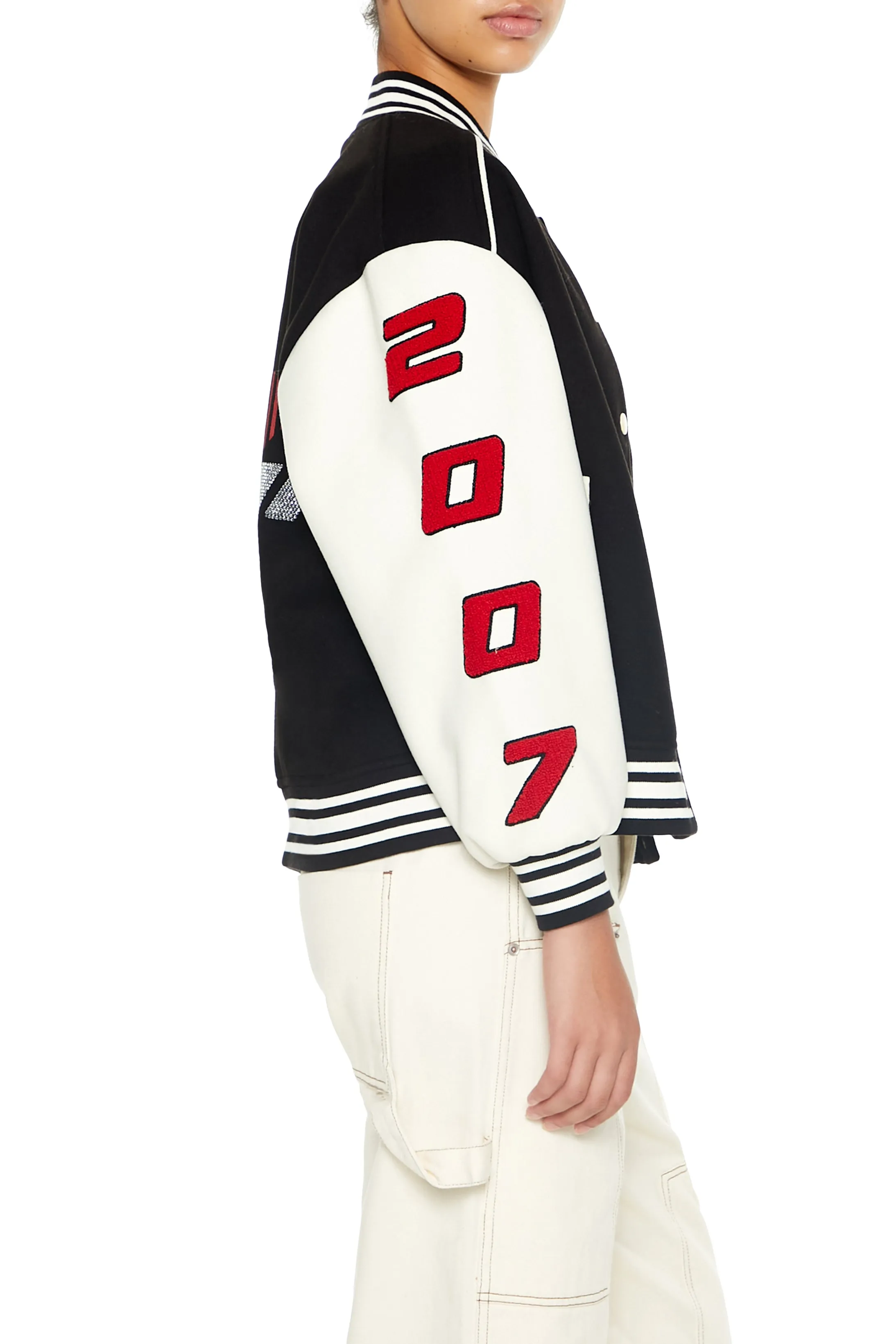 Star Girl Varsity Letterman Jacket sold by Urban Planet product image thumbnail 4