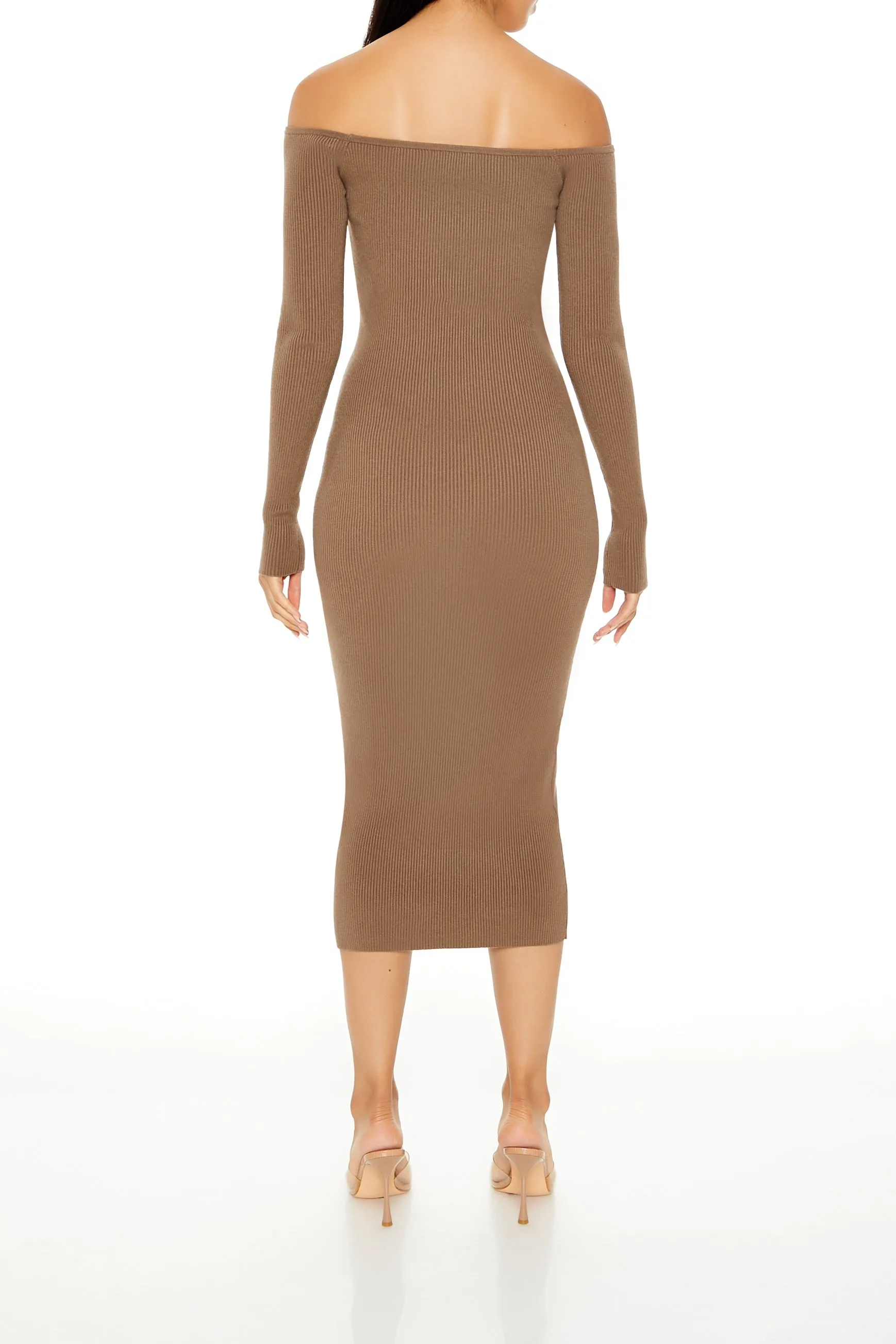 Off Shoulder Midi Sweater Dress sold by Urban Planet product image thumbnail 4