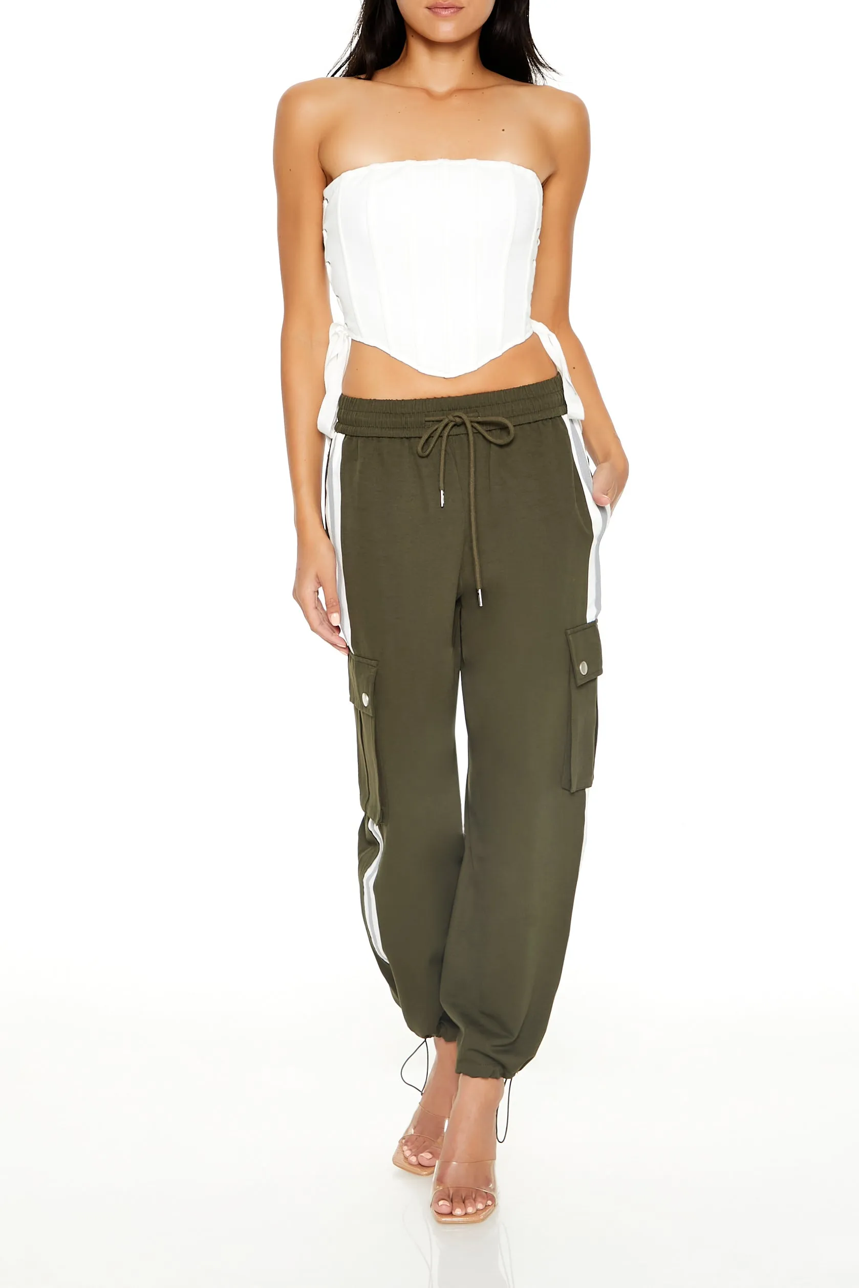 Jogger cargo en sergé rayé sold by Urban Planet product image thumbnail 4