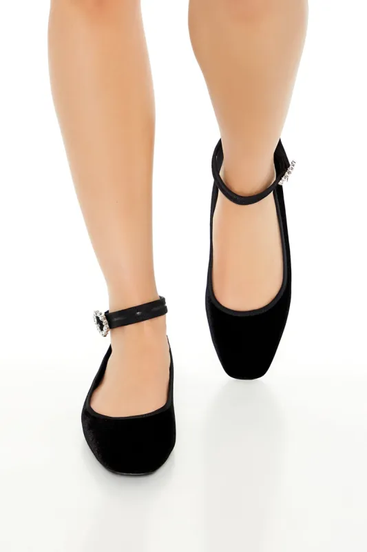 Velvet Mary Jane Ballet Flat sold by Urban Planet