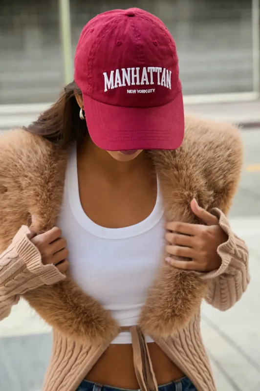 Manhattan Embroidered Baseball Hat made by Forever 21
