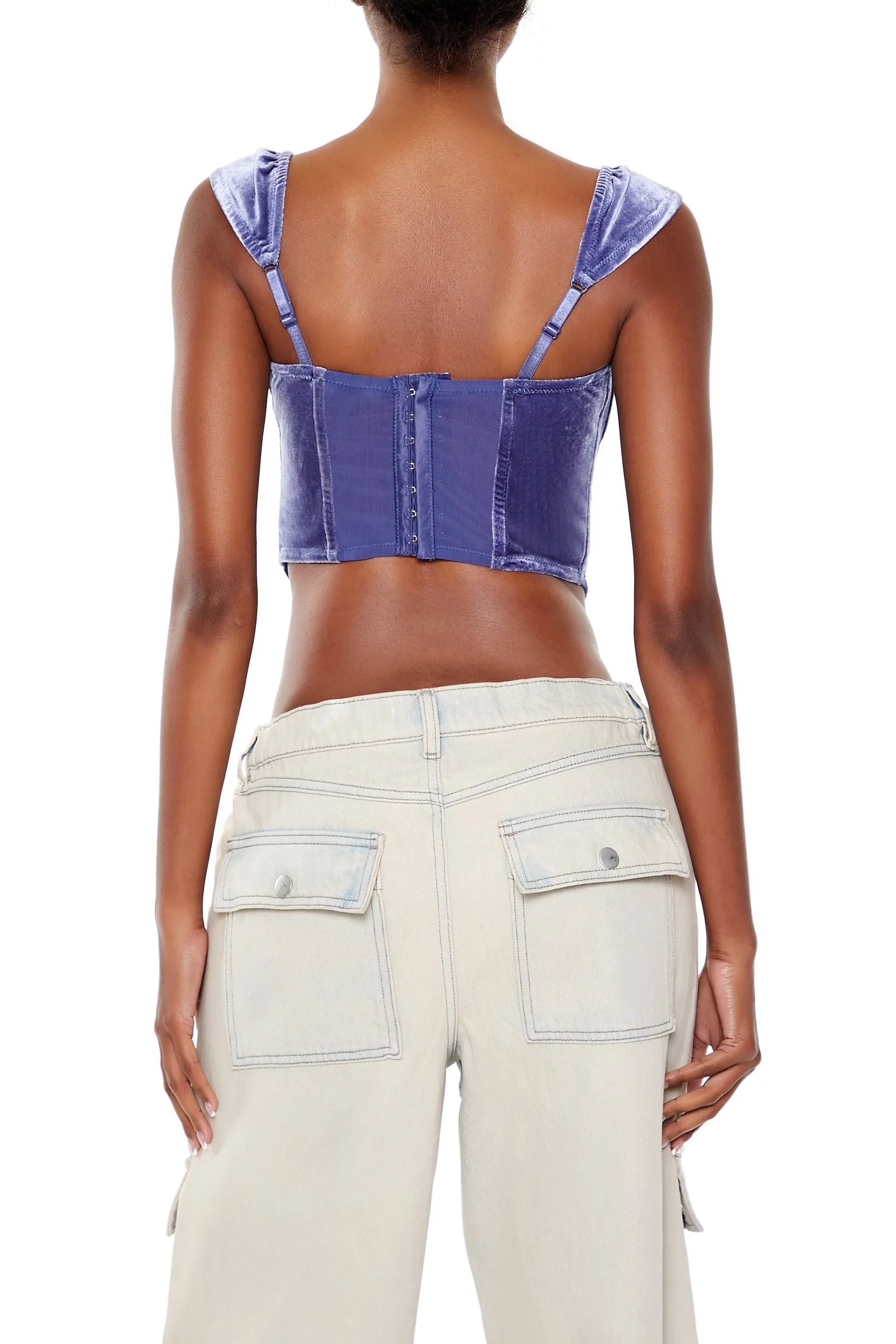 Velvet Bow Bustier Crop Top sold by Urban Planet product image thumbnail 2