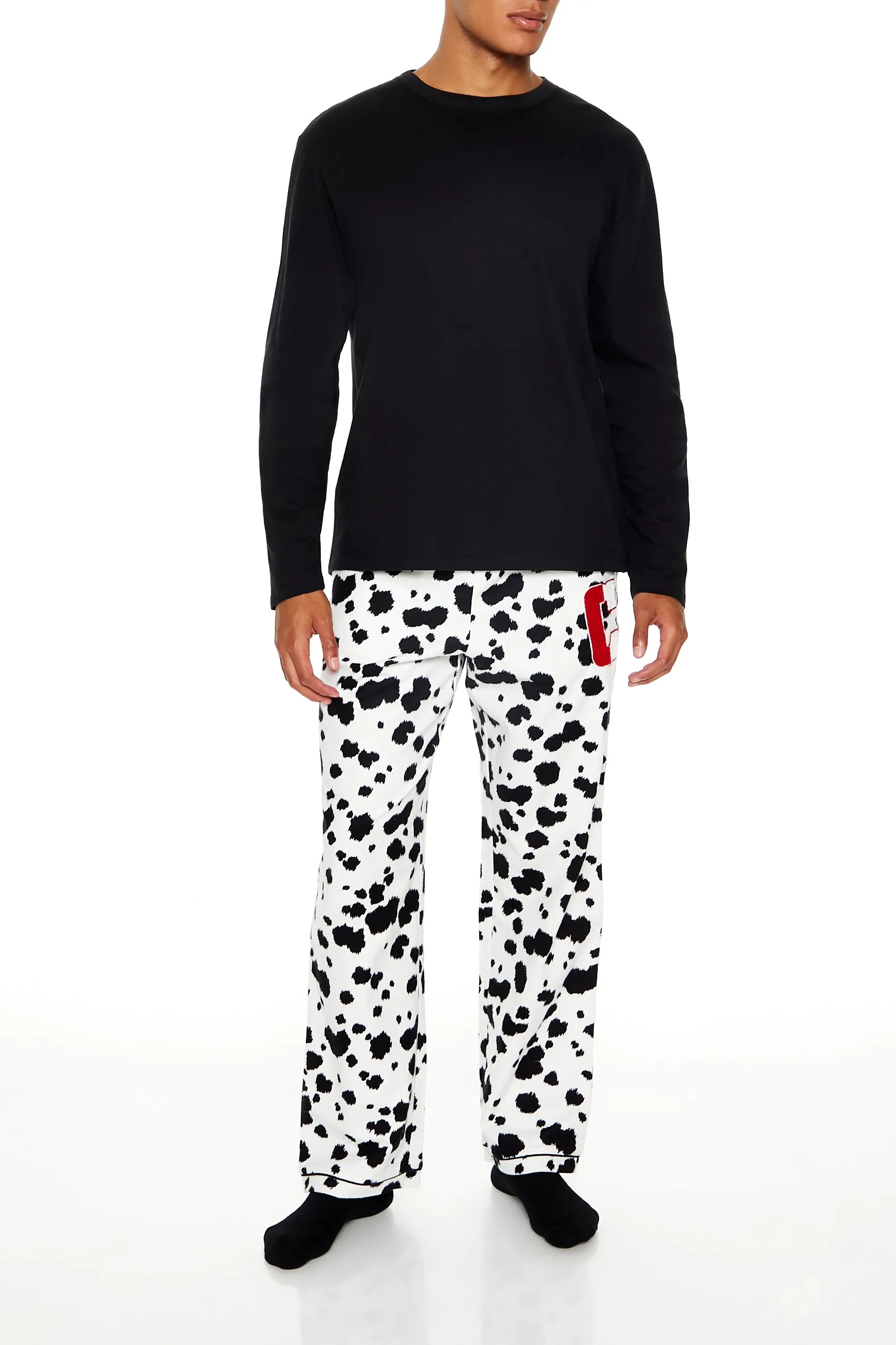 Pantalon de pyjama avec empiècement Disney Villains Dalmatian en chenille sold by Urban Planet product image thumbnail 2