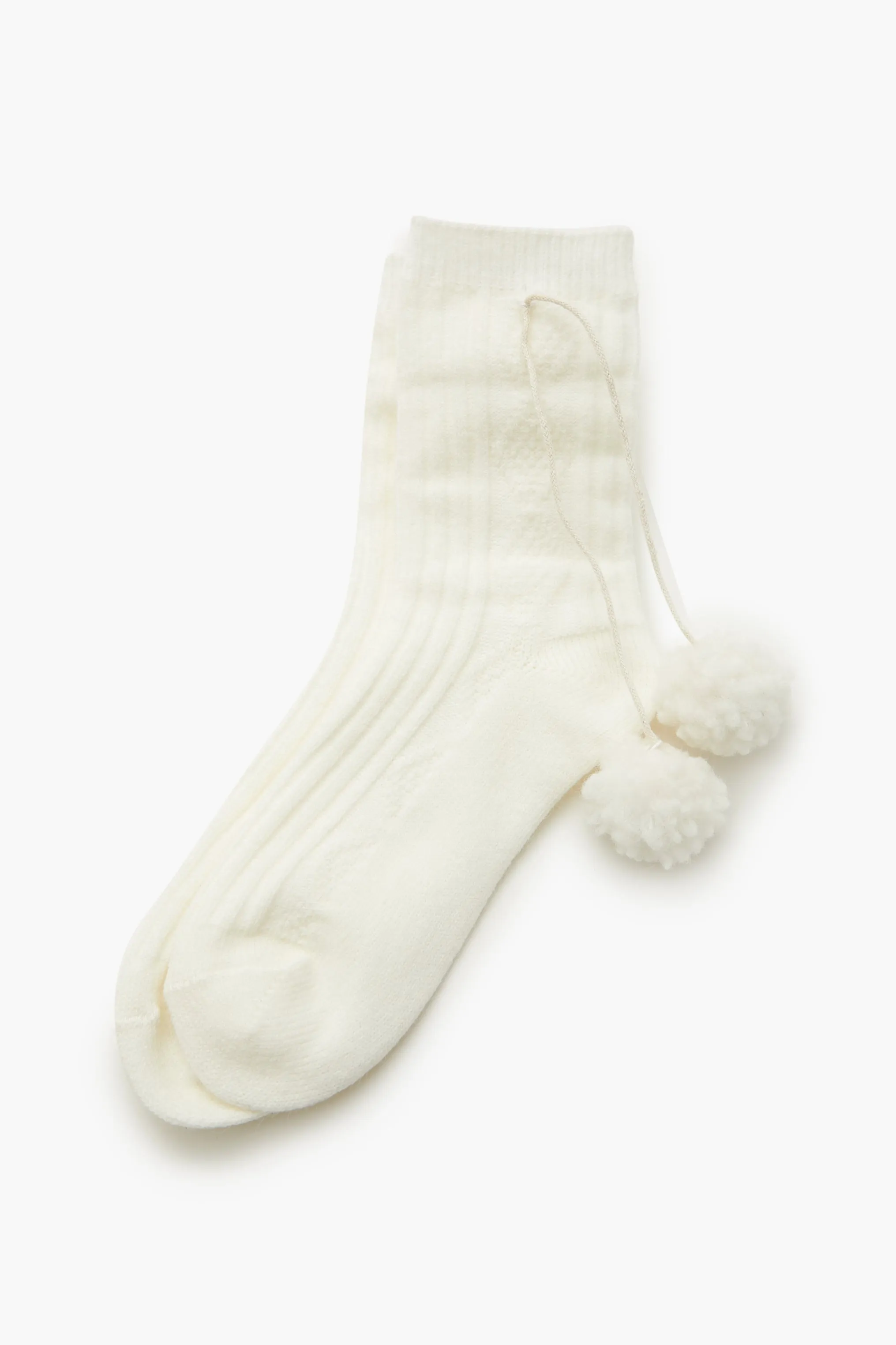 Pom Pom Ribbed Crew Socks sold by Urban Planet product image thumbnail 2