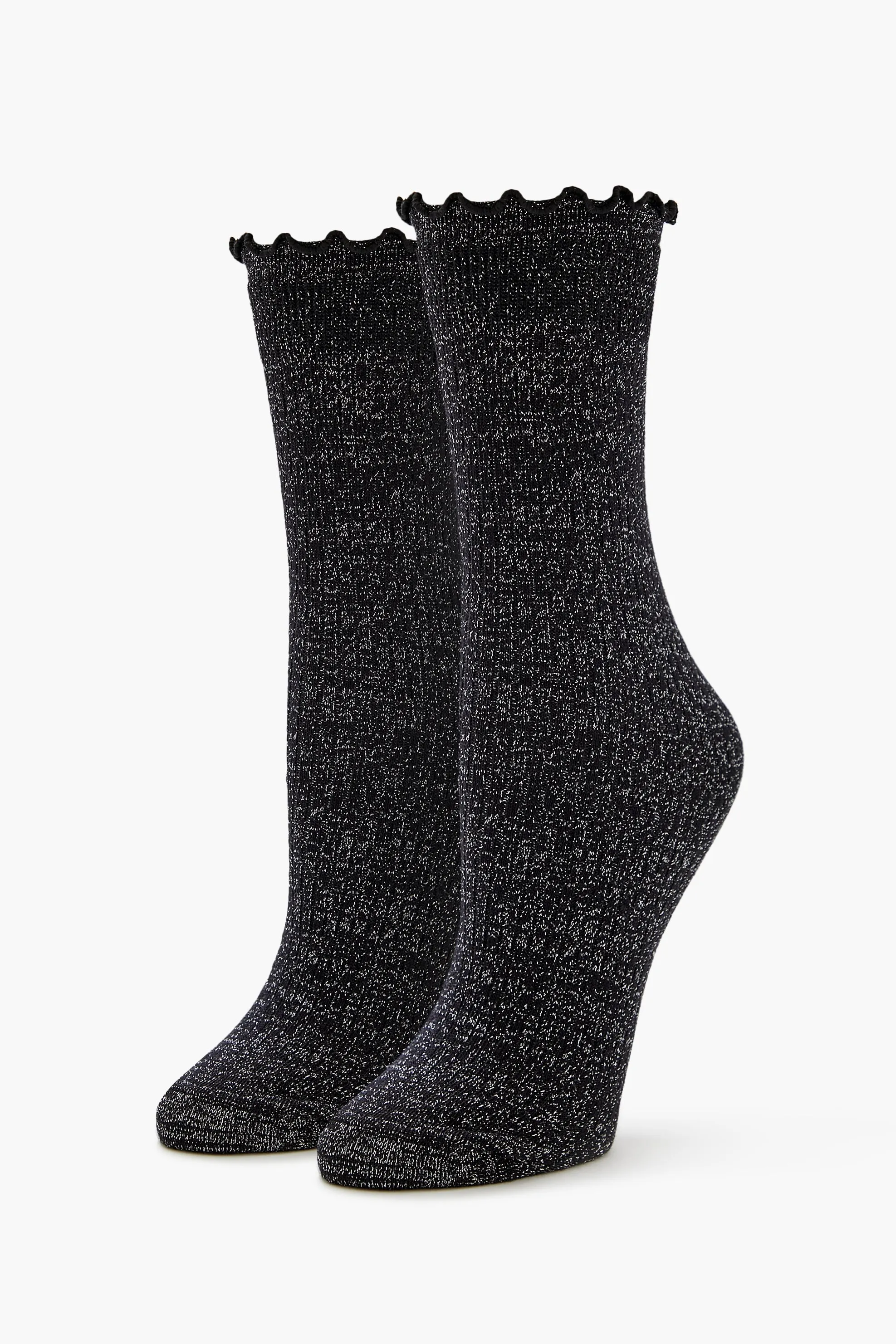 Ribbed Lettuce Edge Crew Socks sold by Urban Planet product image thumbnail 2