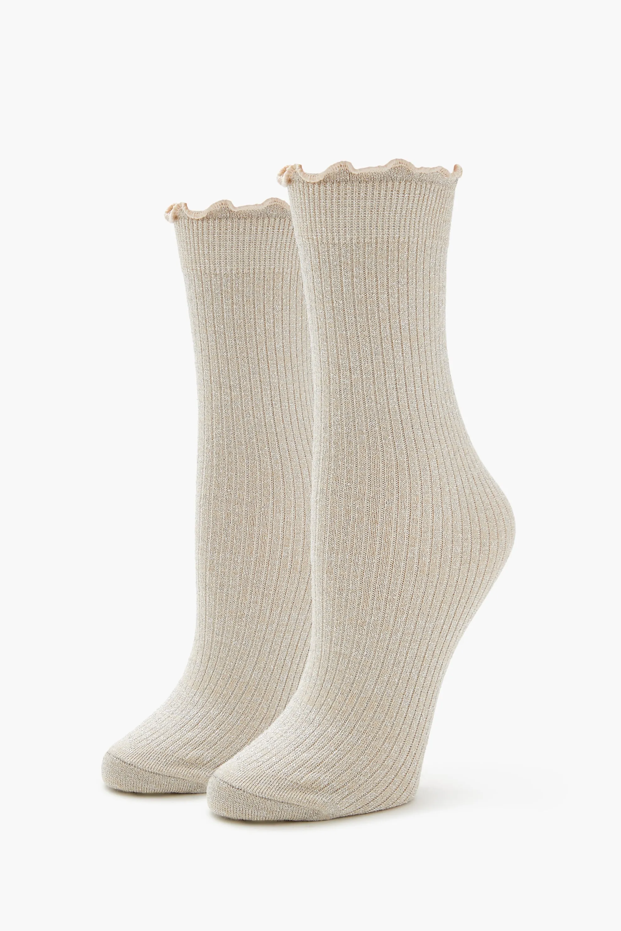 Ribbed Lettuce Edge Crew Socks sold by Urban Planet product image thumbnail 4