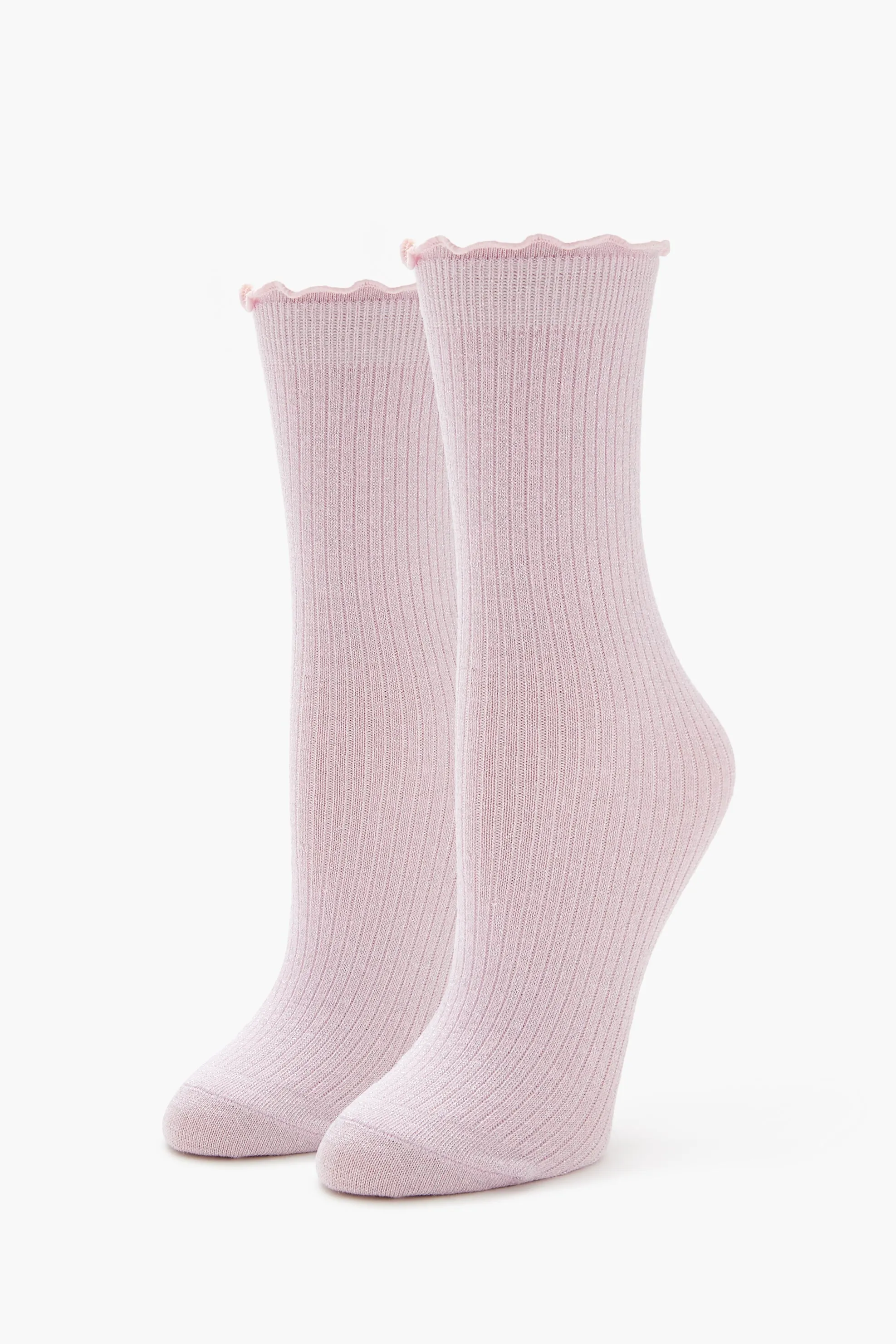 Ribbed Lettuce Edge Crew Socks sold by Urban Planet