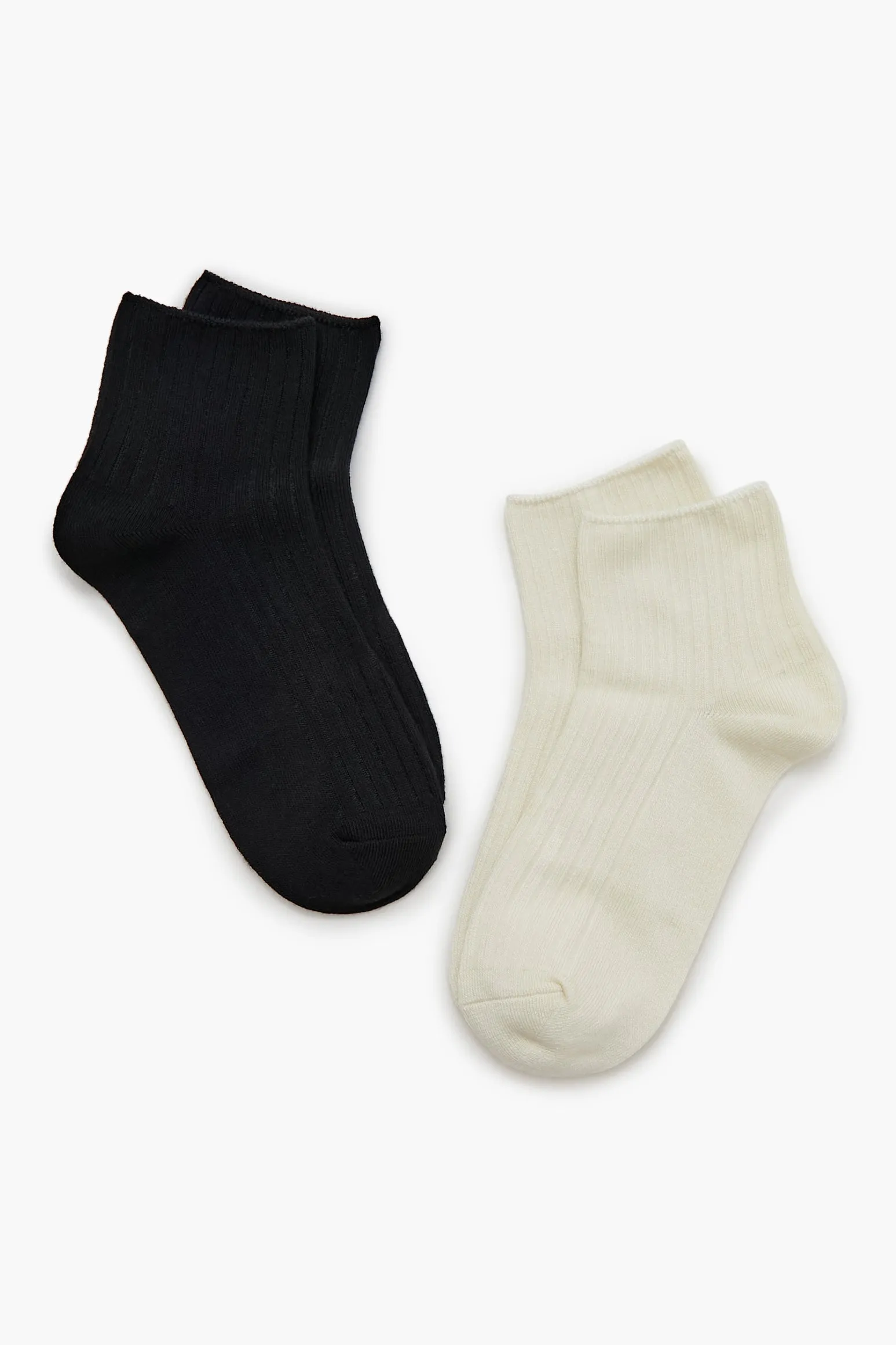 Ribbed Quarter Socks (2 Pack) sold by Urban Planet product image thumbnail 4